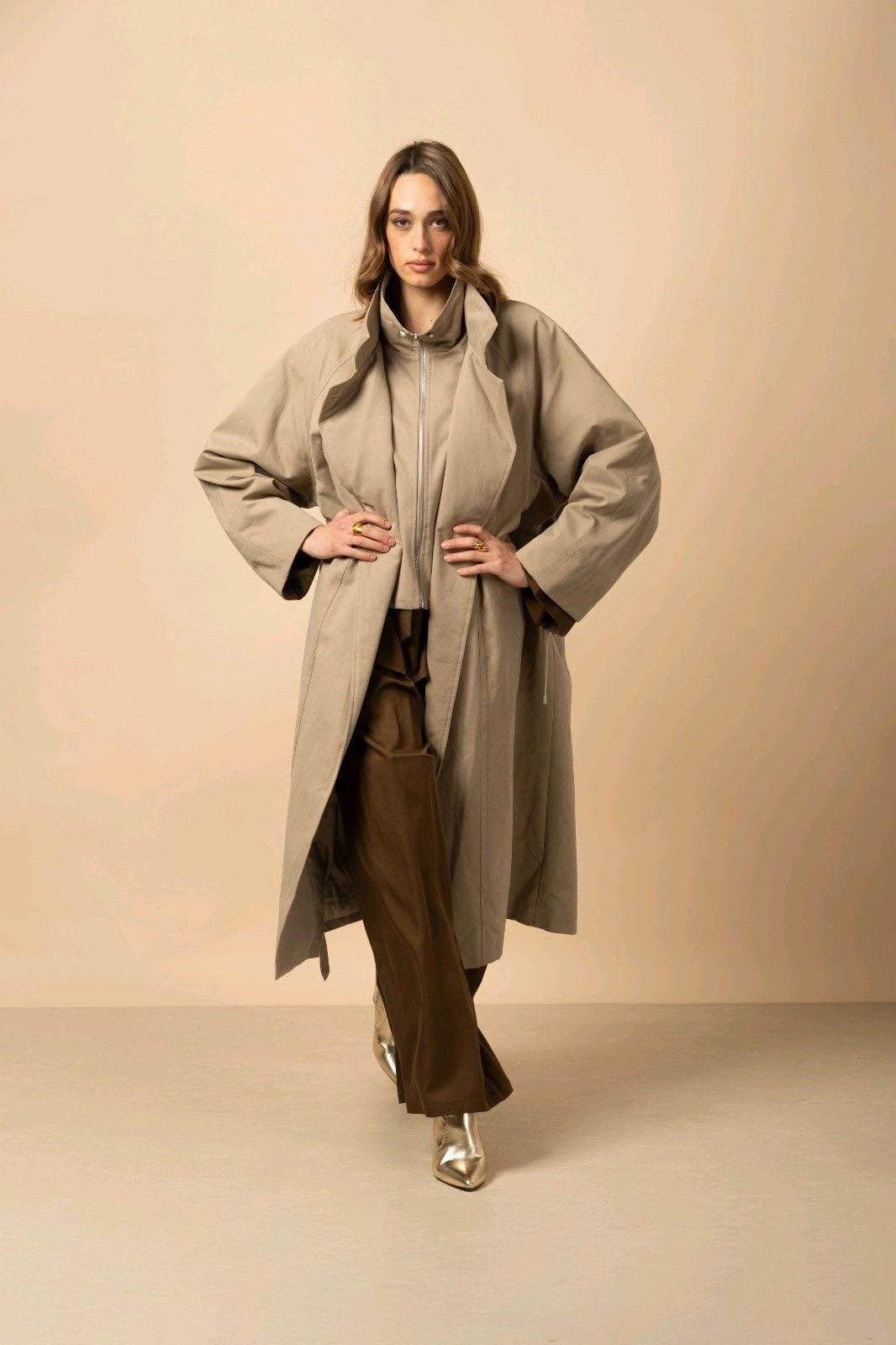 Oversized Coat with Collar