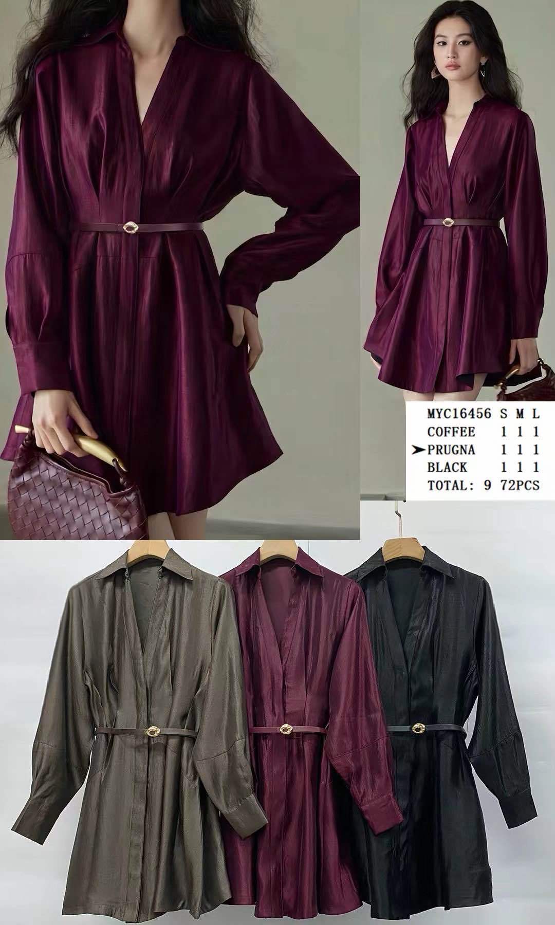 Belted Shirt Mini Dress