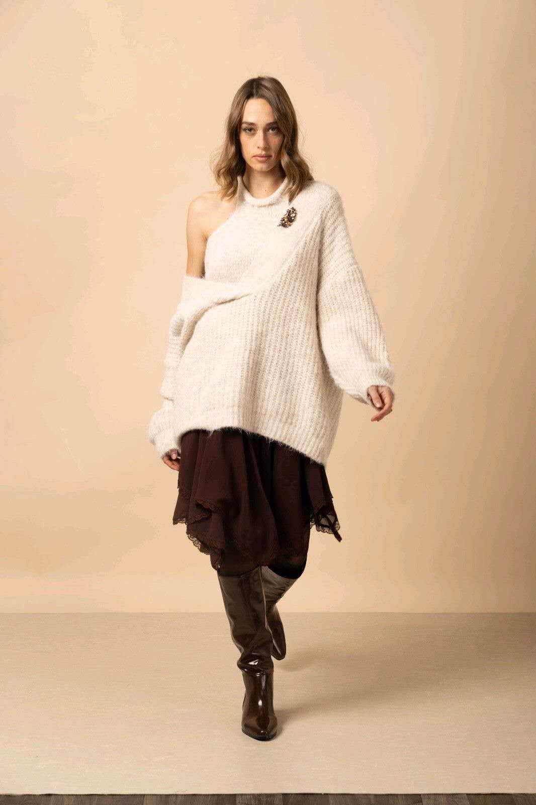 Asymmetric Flared Skirt