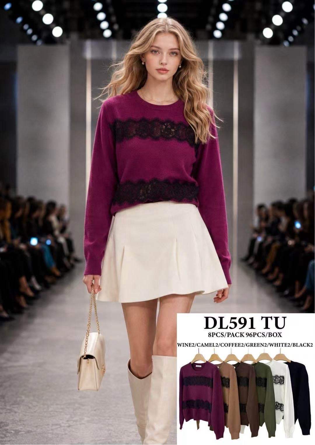 Lace-Trim Sweater