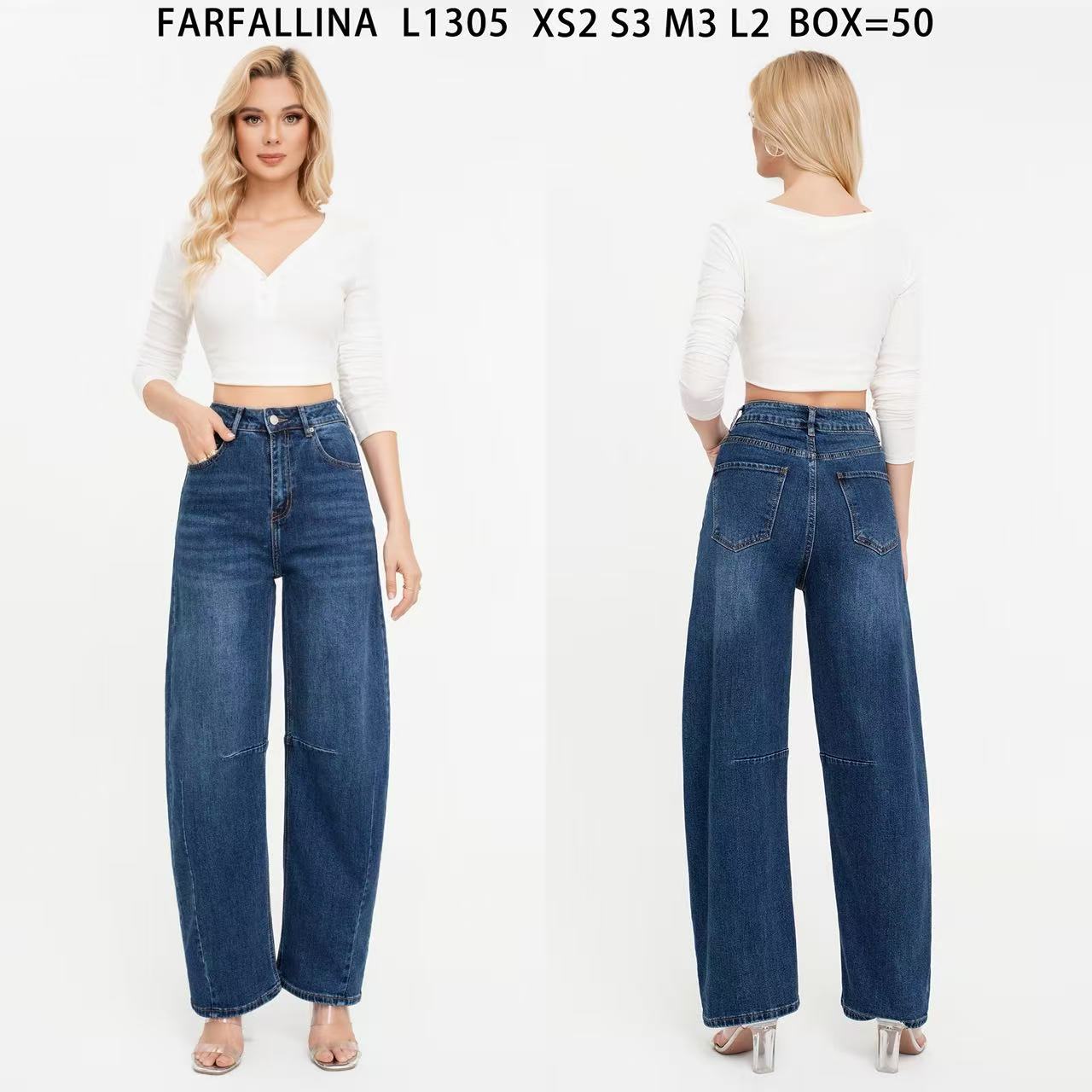 High‑Waist Wide‑Leg Jeans