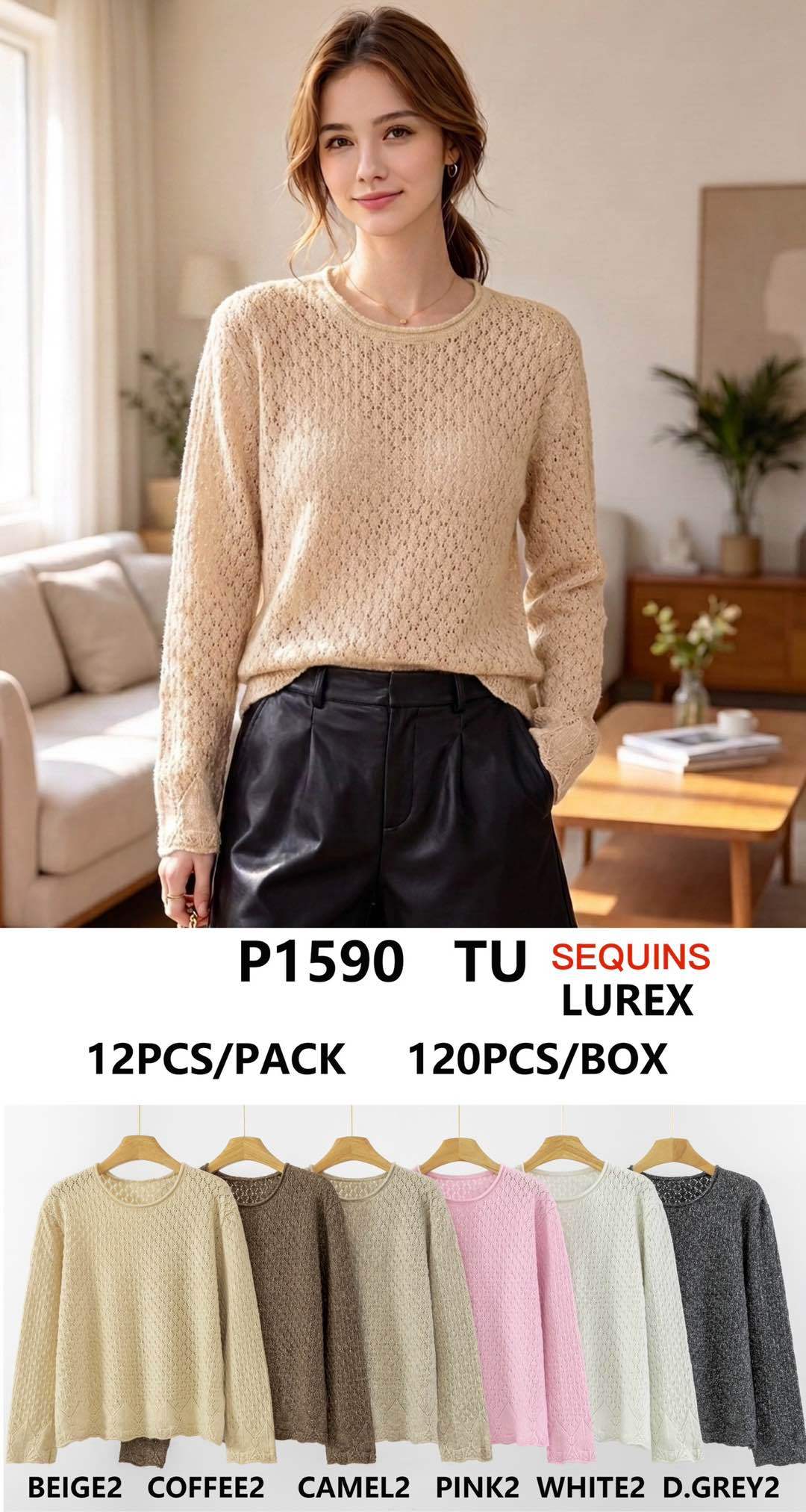 Openwork Short Sweater