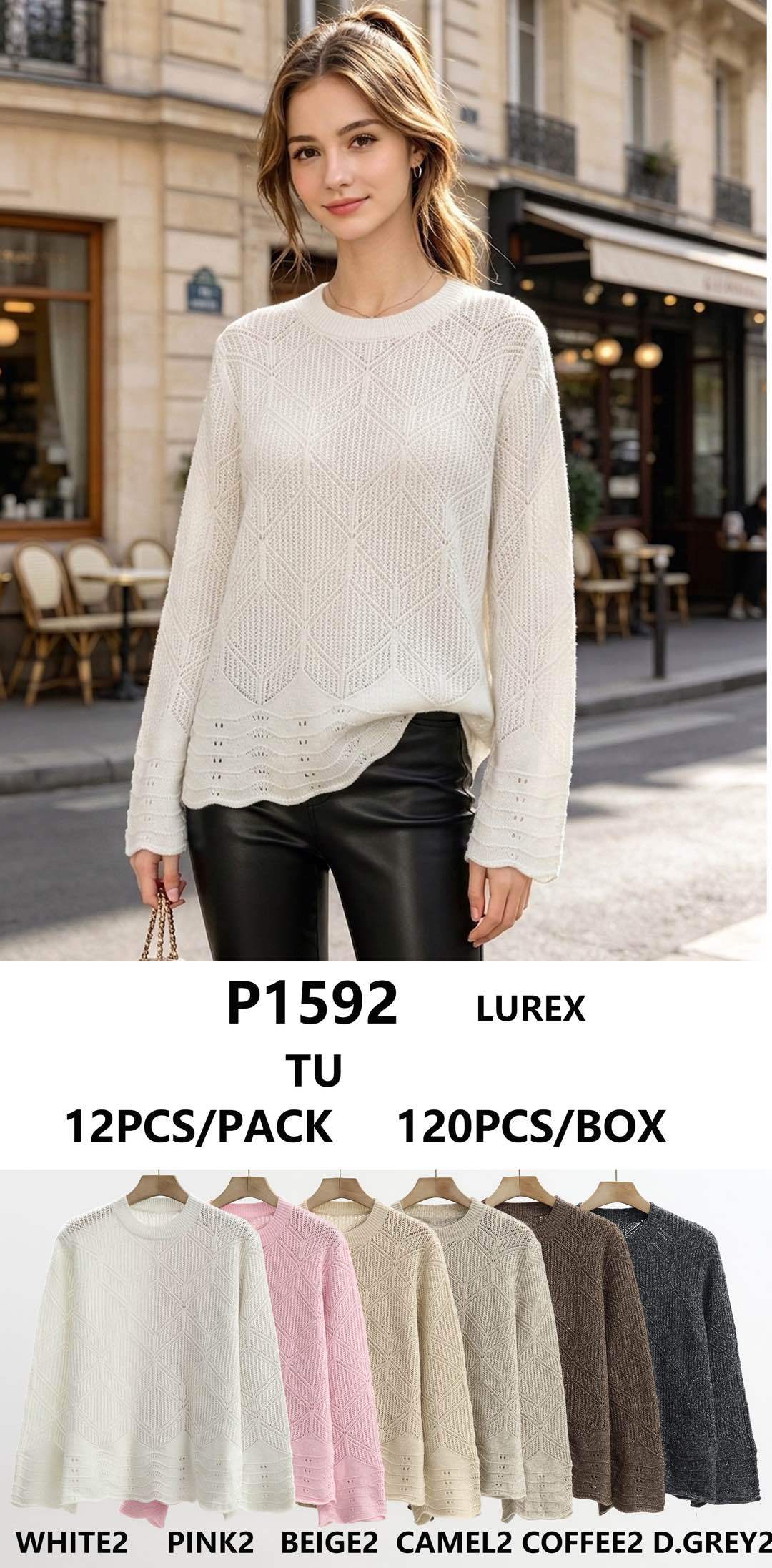 Geometric Ruffle Sweater