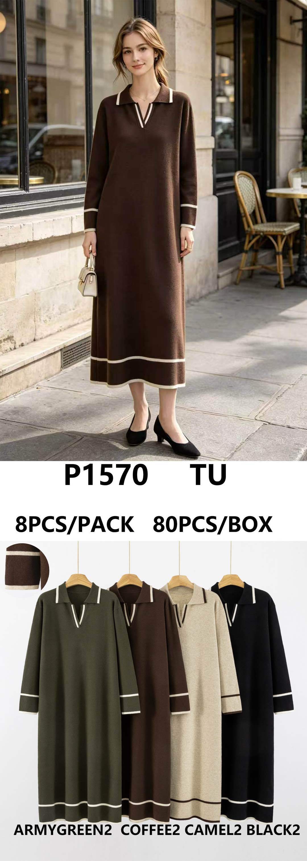 Midi Polo Sweater Dress