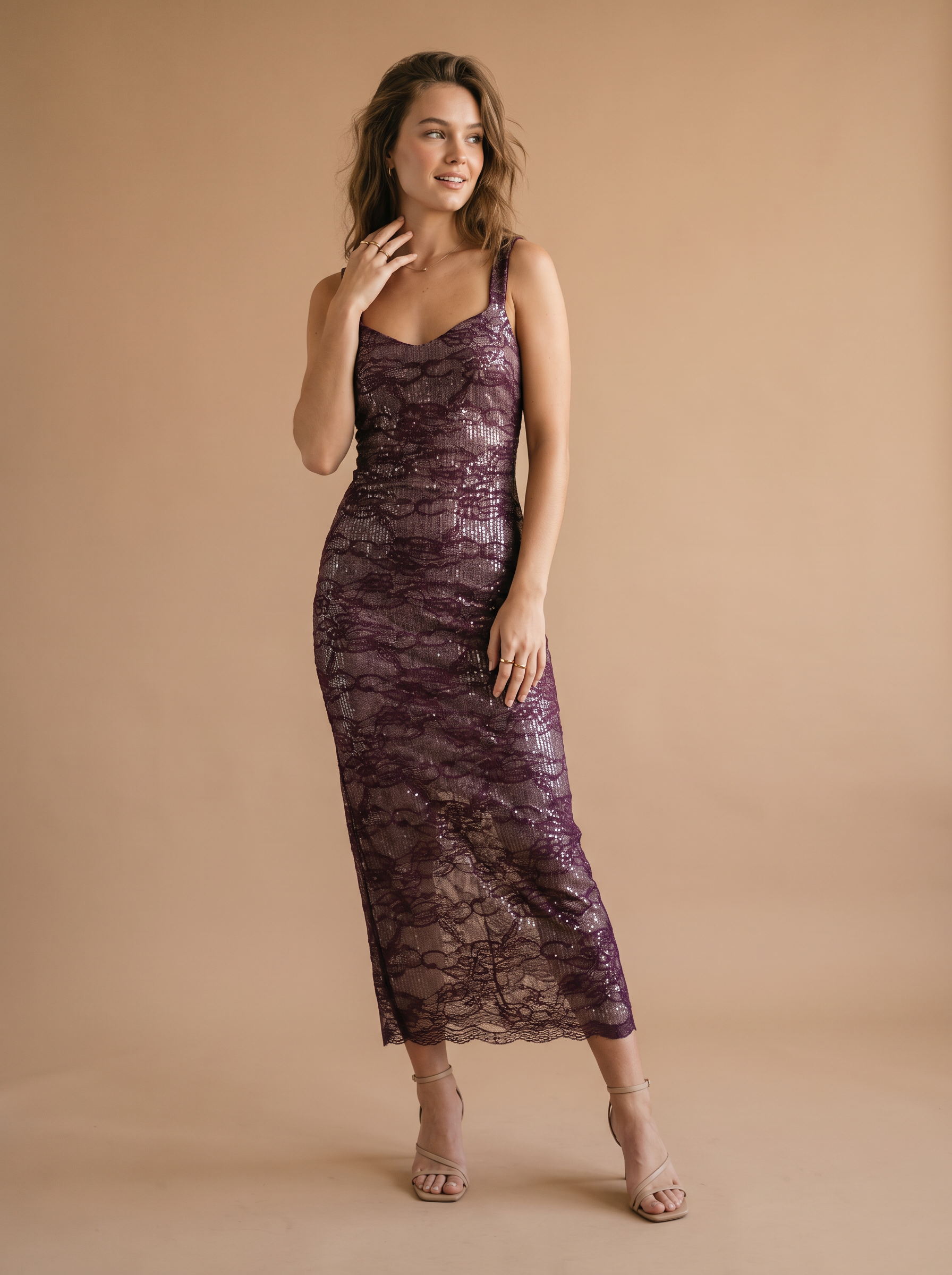 Midi Pencil Lace Dress