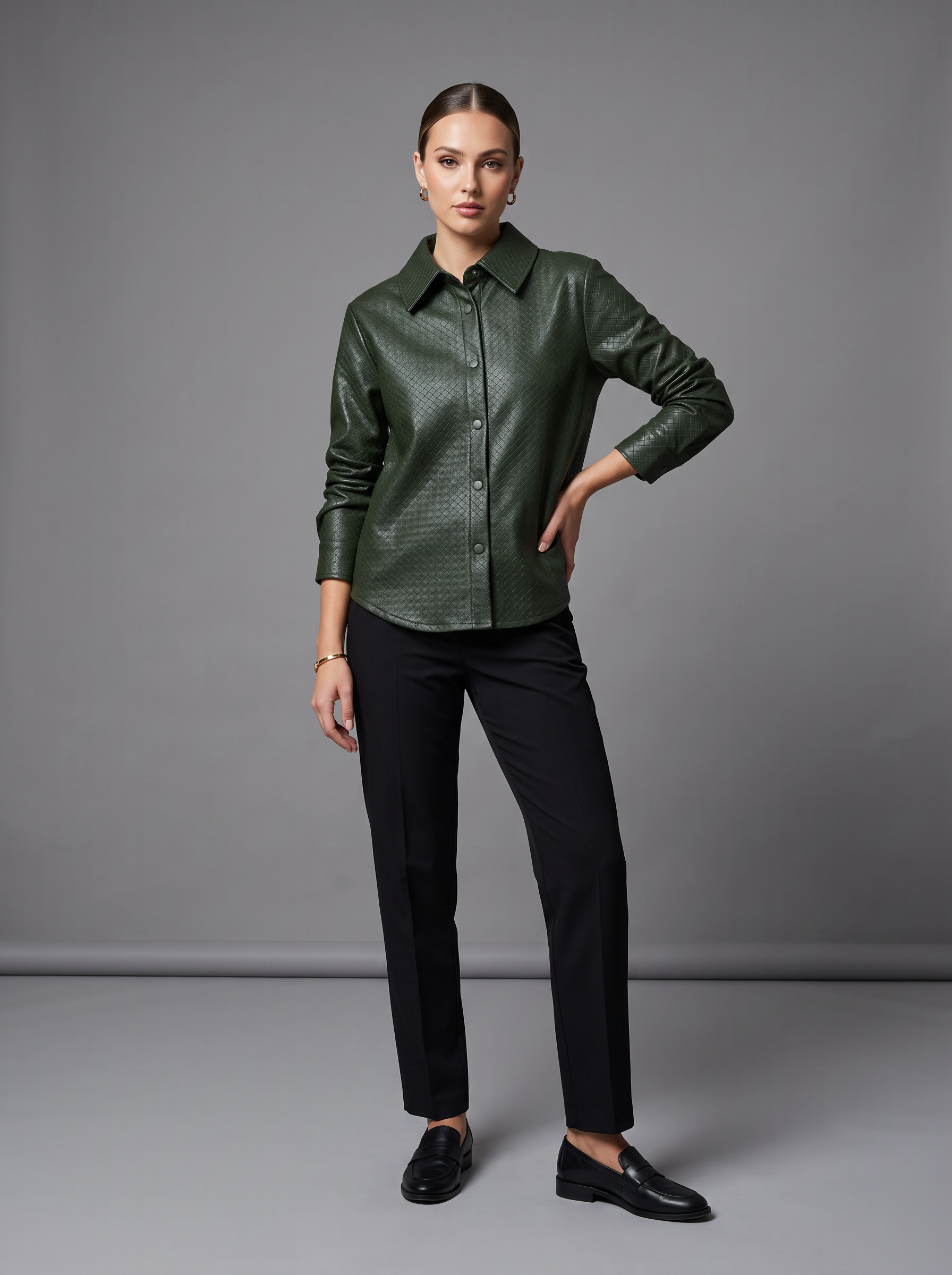 Embossed Shirt Jacket