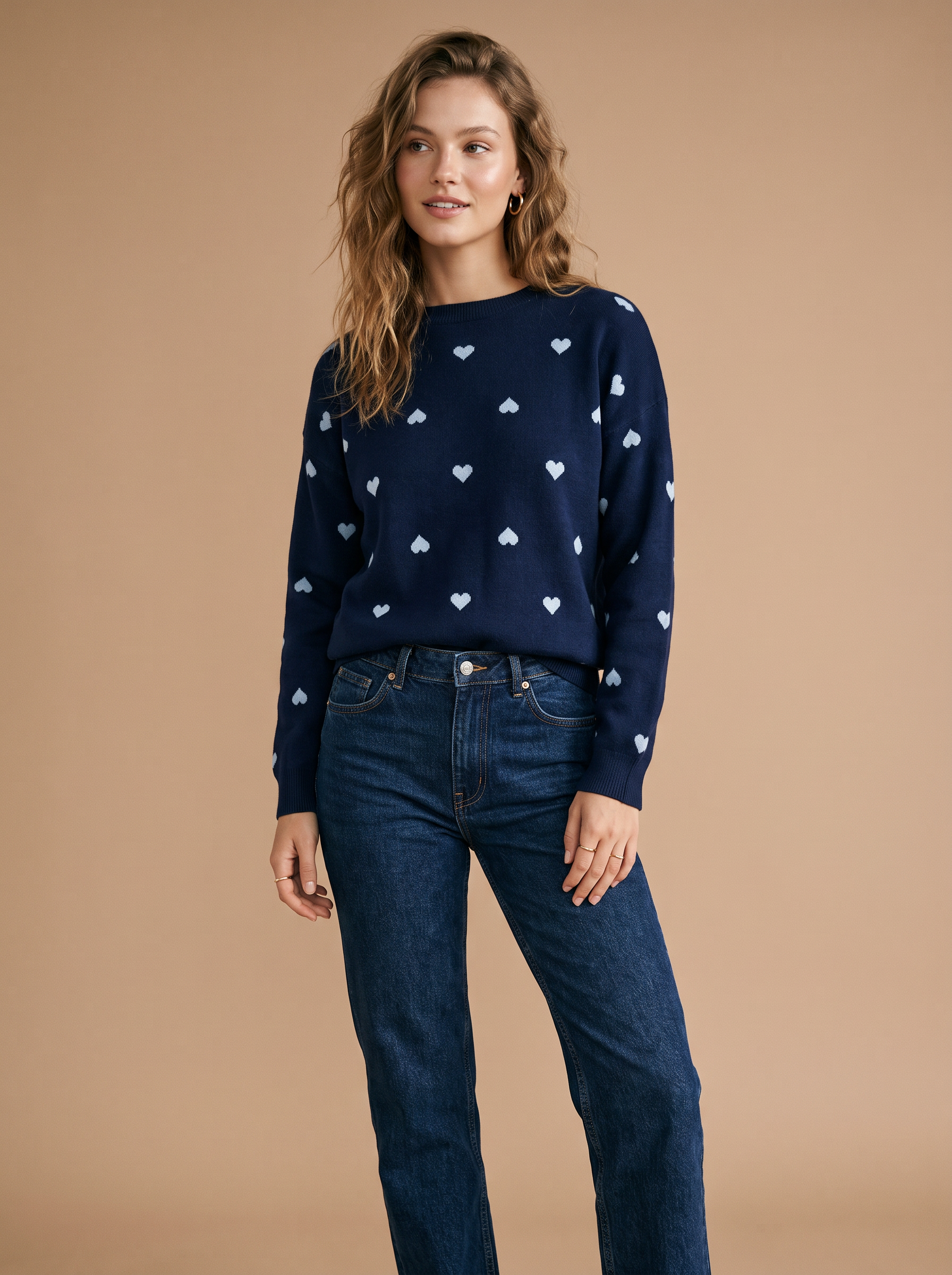 Sweater with Geometric Pattern
