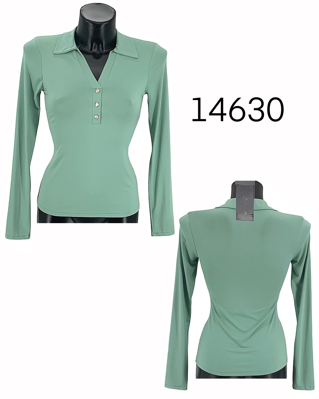 Fitted Collared Top
