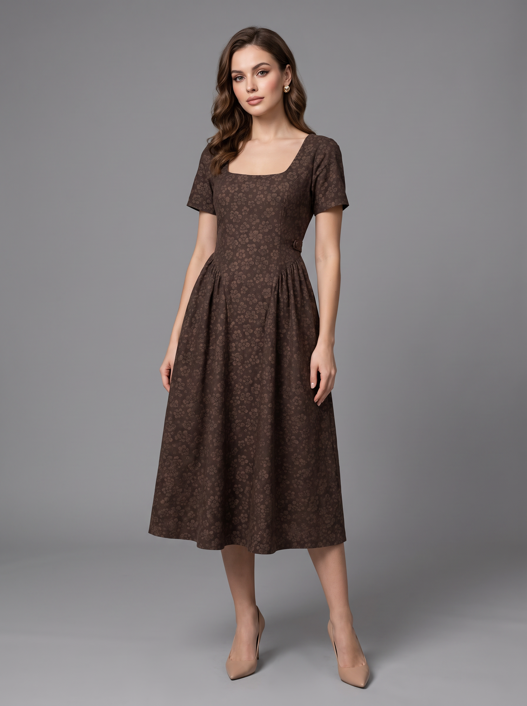 A-line Dress with Belt