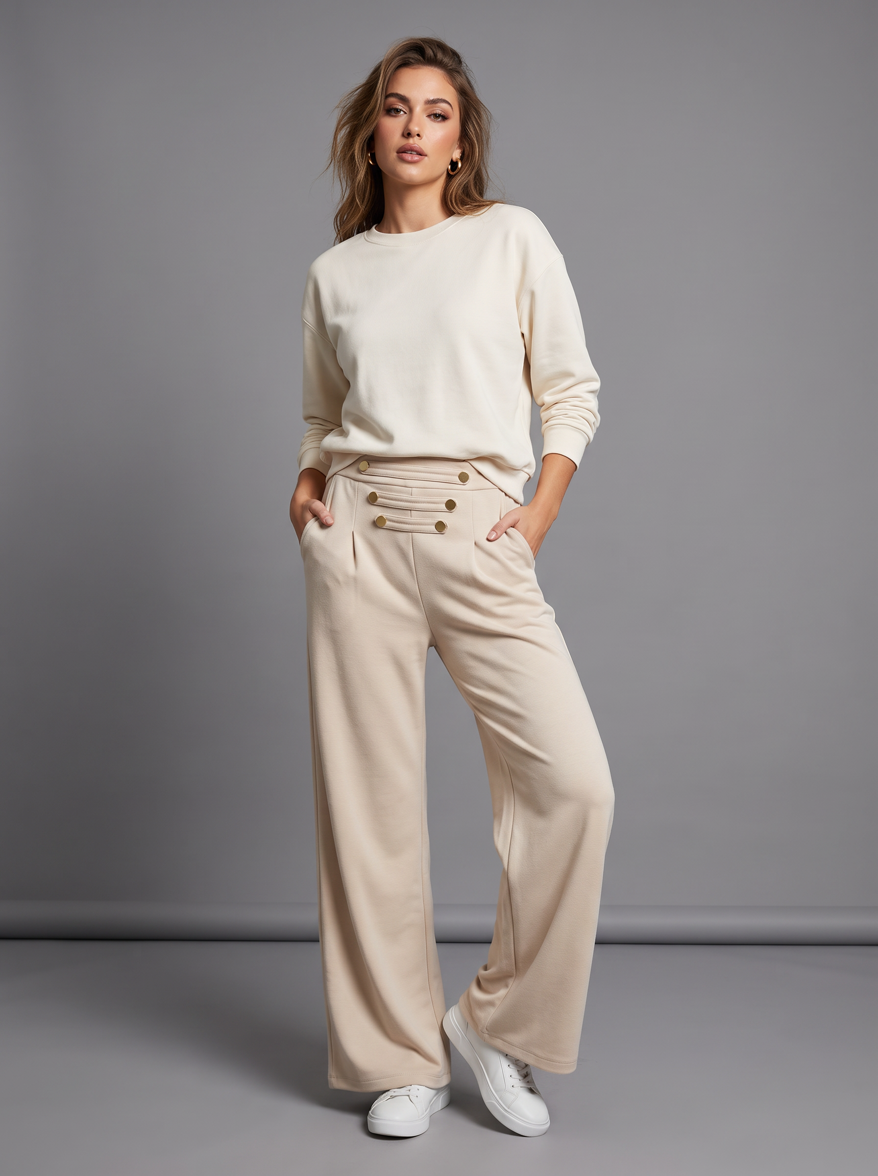 High-Rise Wide-Leg Trousers