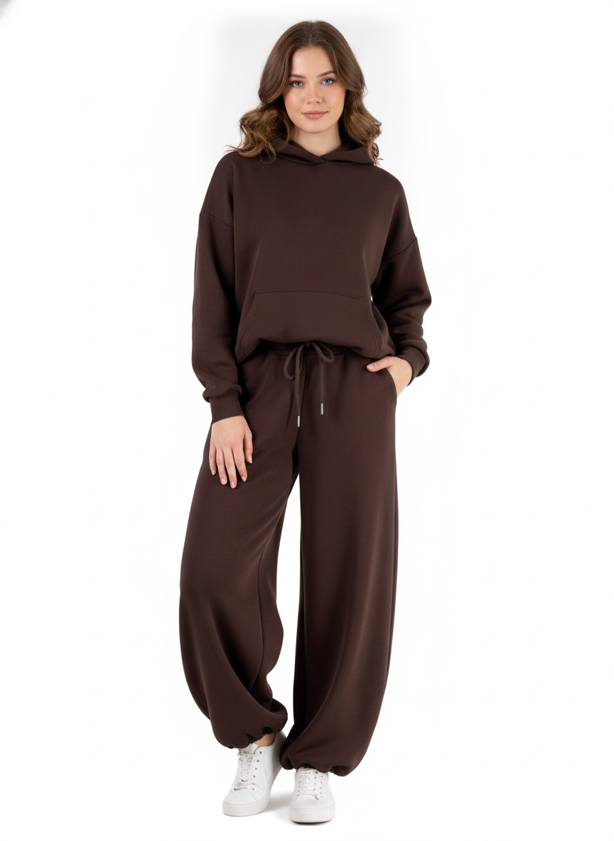 Wide-Leg Drawstring Trousers