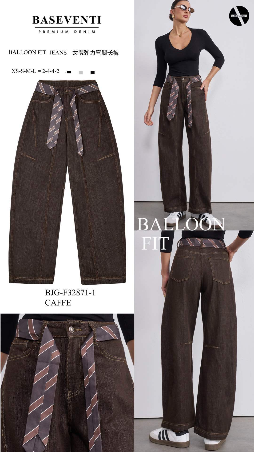 Balloon-Fit Trousers with Belt