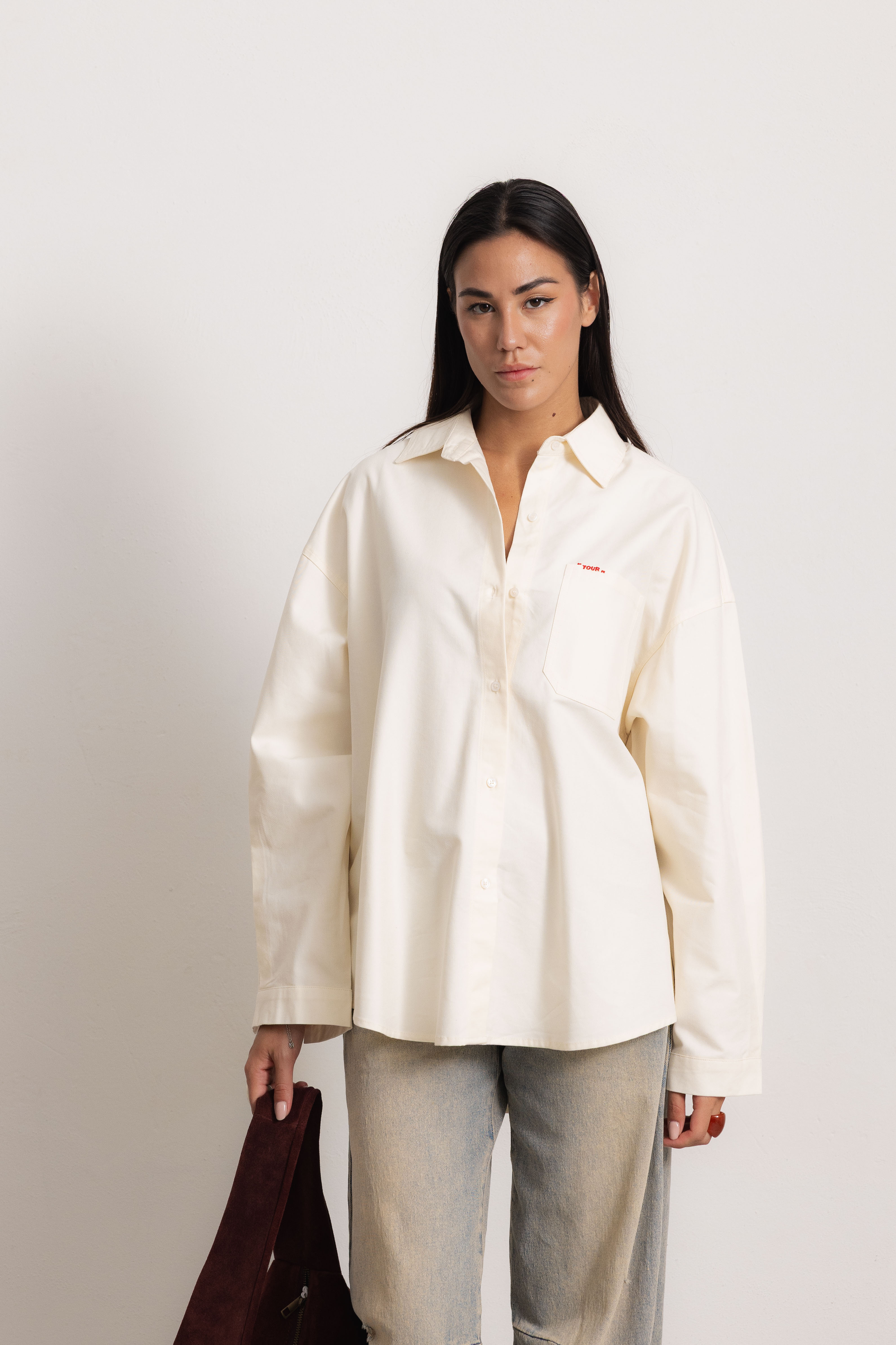 Oversize Shirt with Collar
