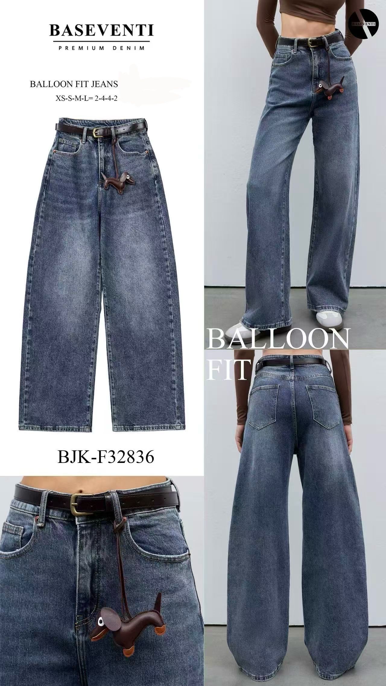 Balloon-Fit Jeans