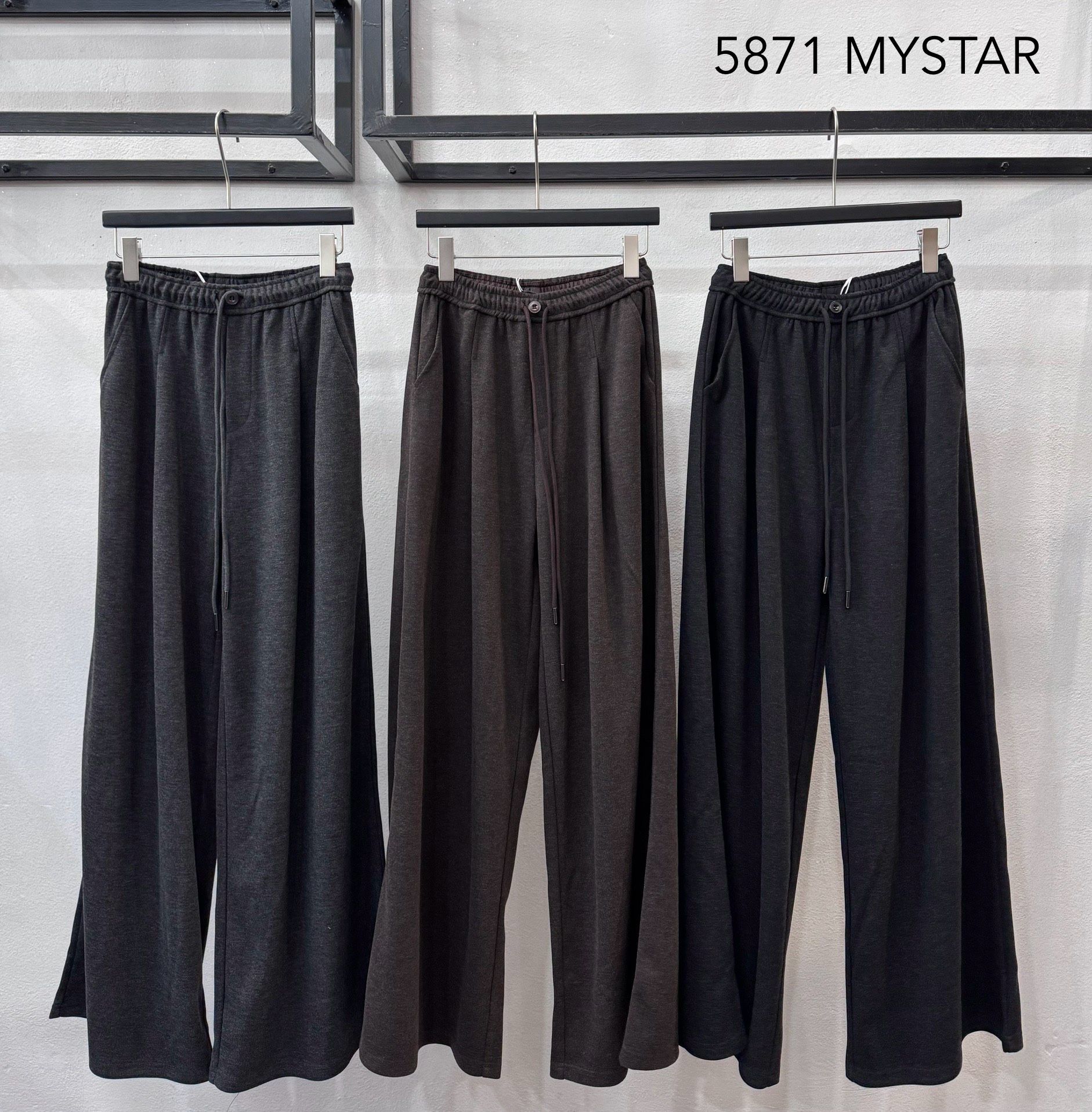 Wide-Leg Knit Trousers
