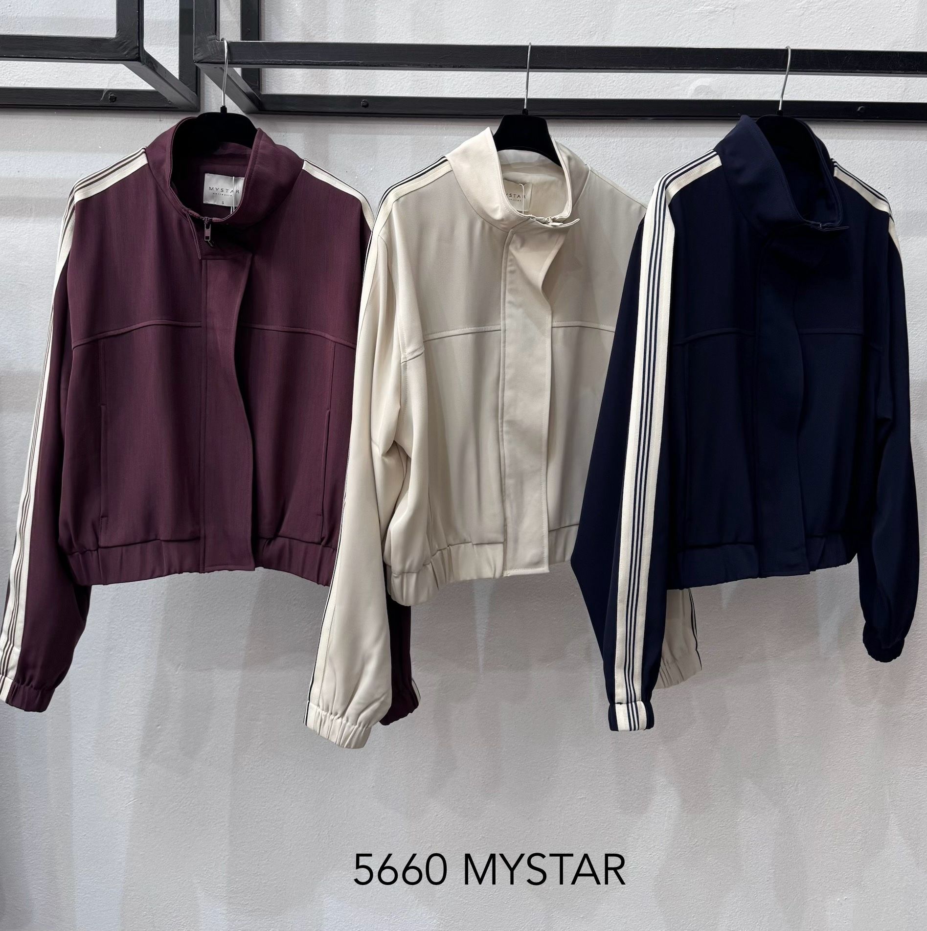 Bomber Jacket with Mock Neck