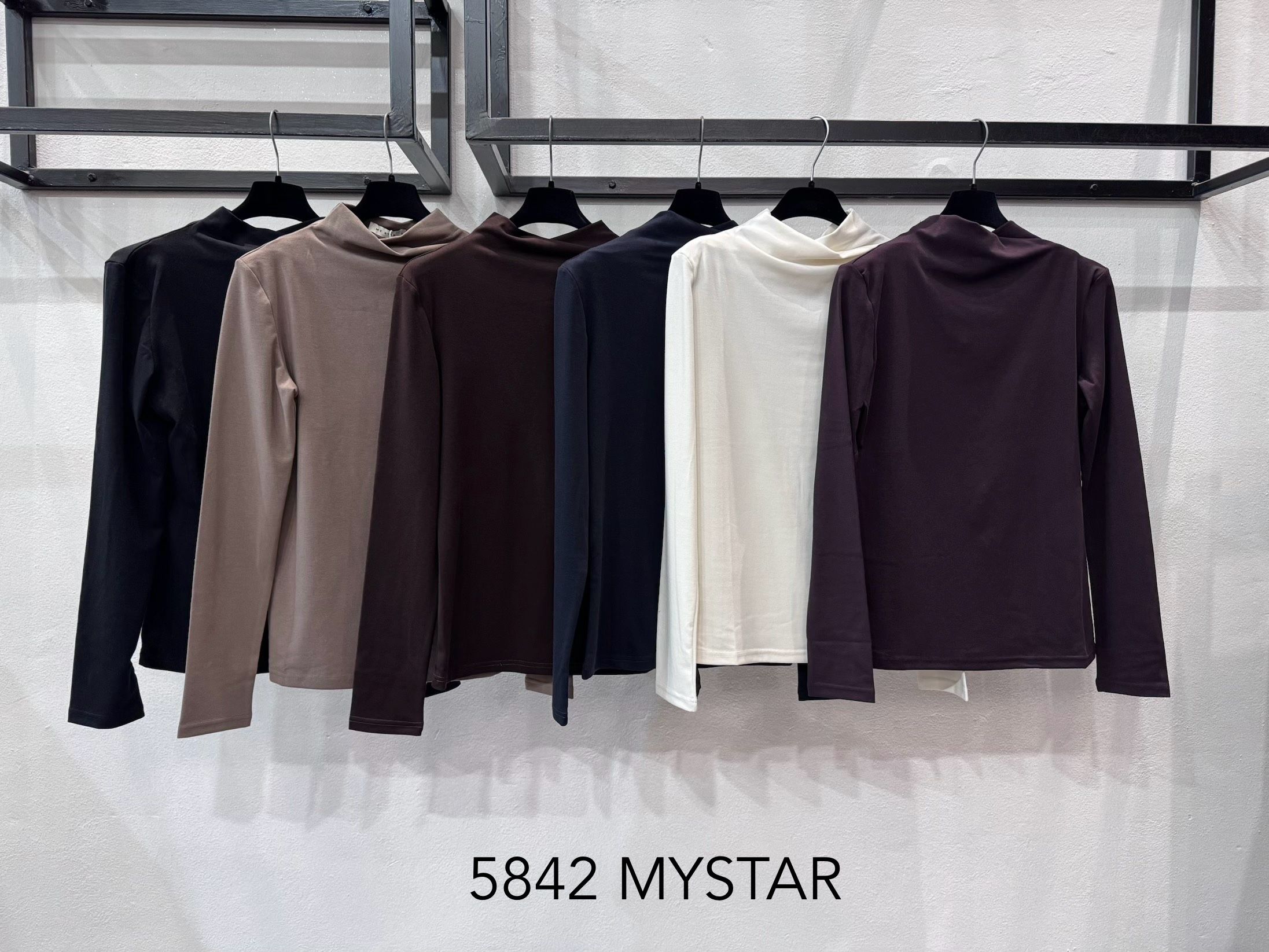 Long Sleeve Mock-Neck Top