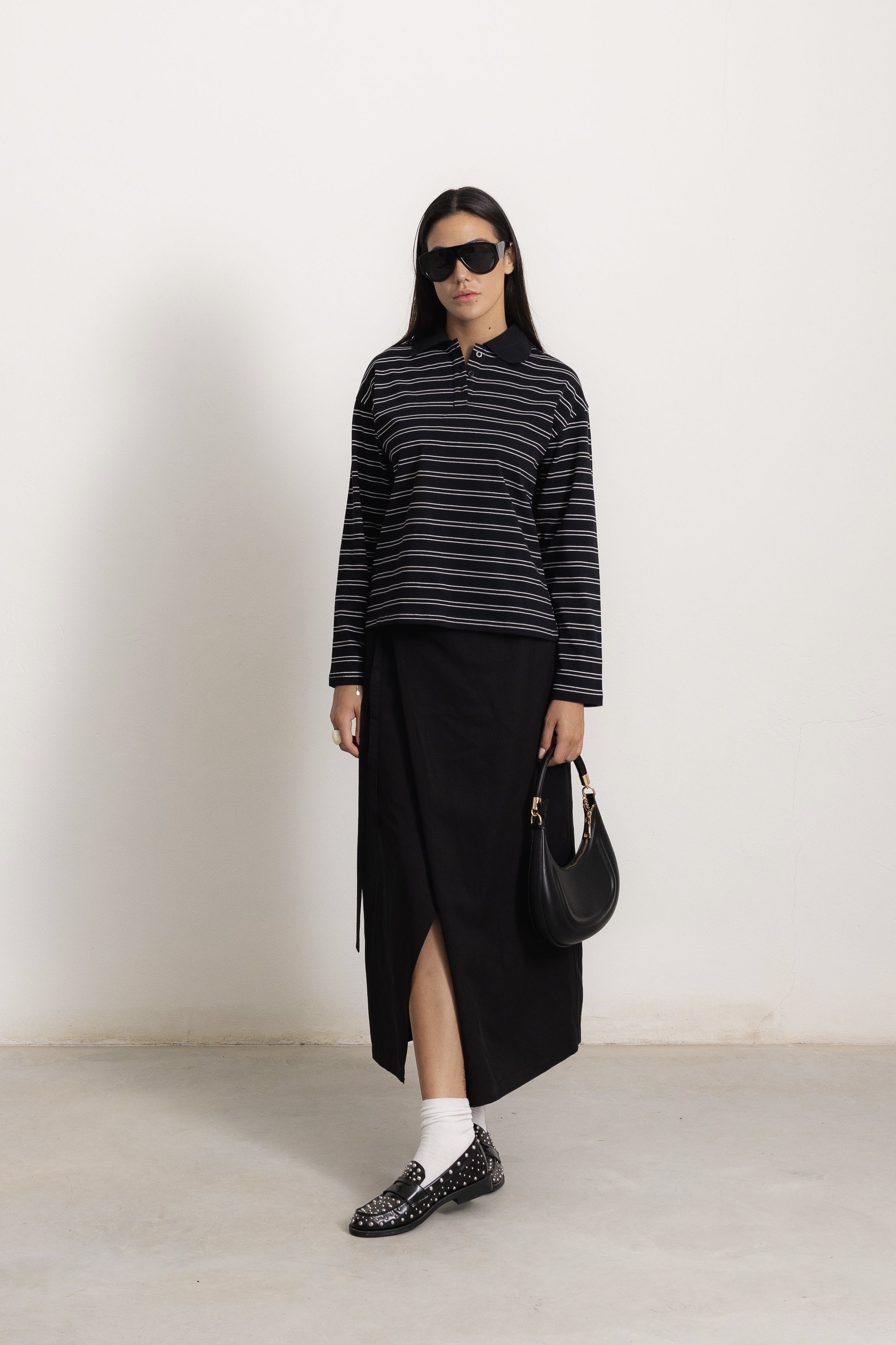 Tied Wrap Maxi Skirt