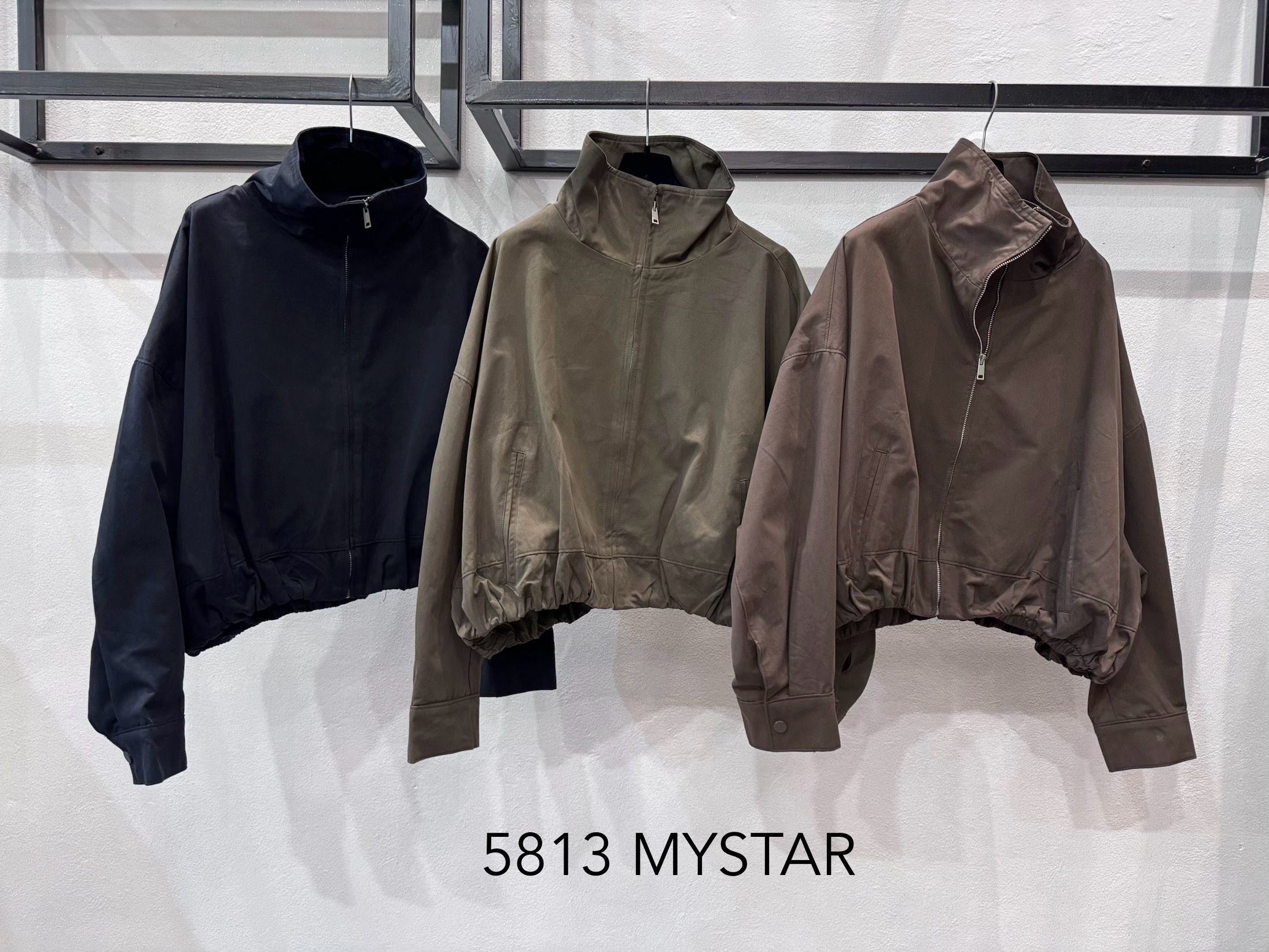 Oversized Jacket with Funnel Neck