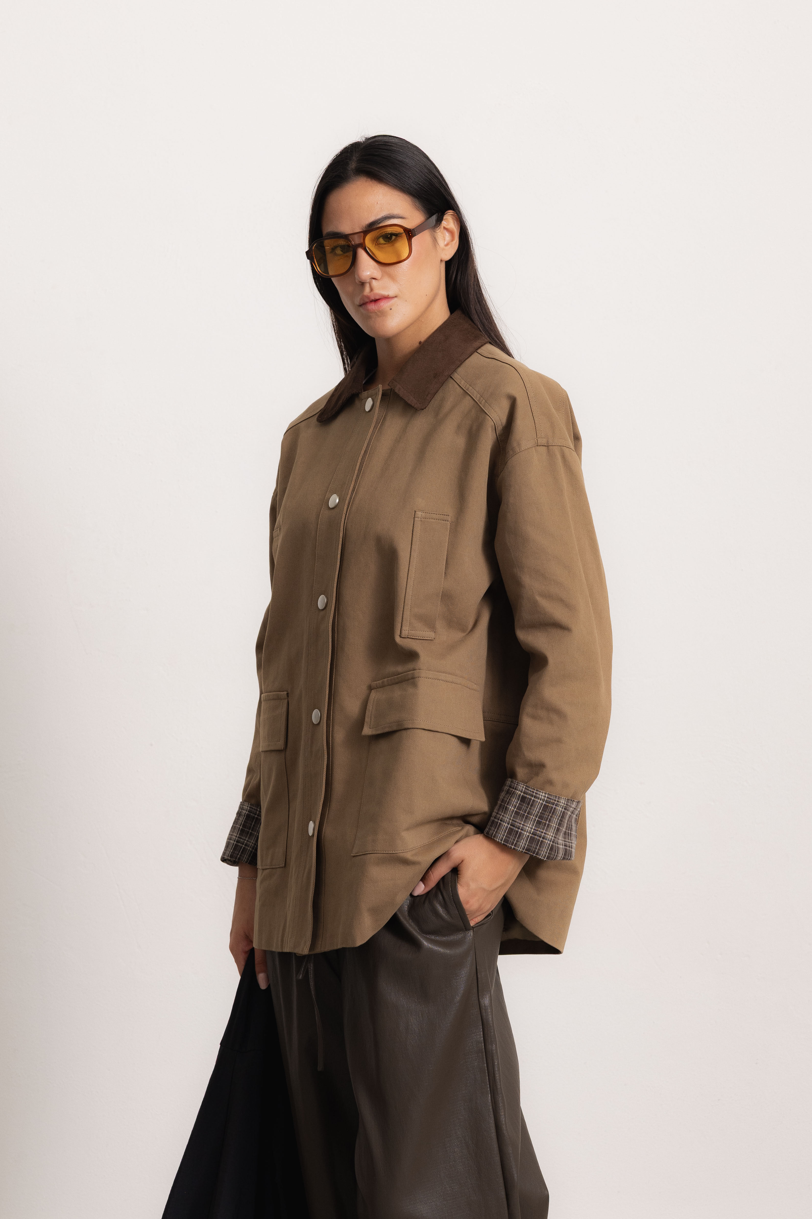Oversized Long Shirt Jacket