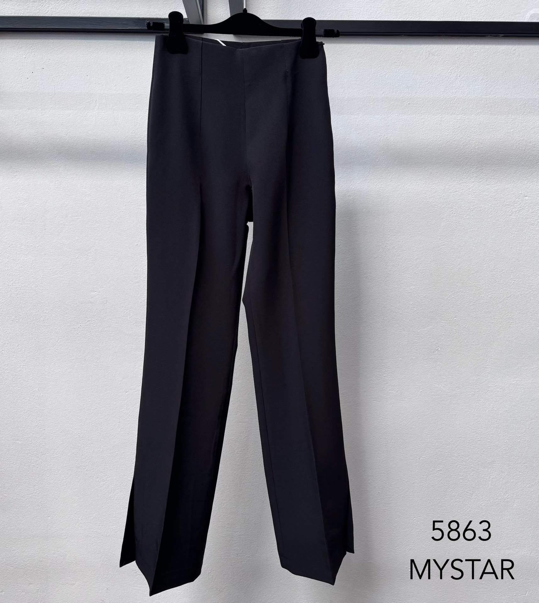 Straight Trousers with Slits