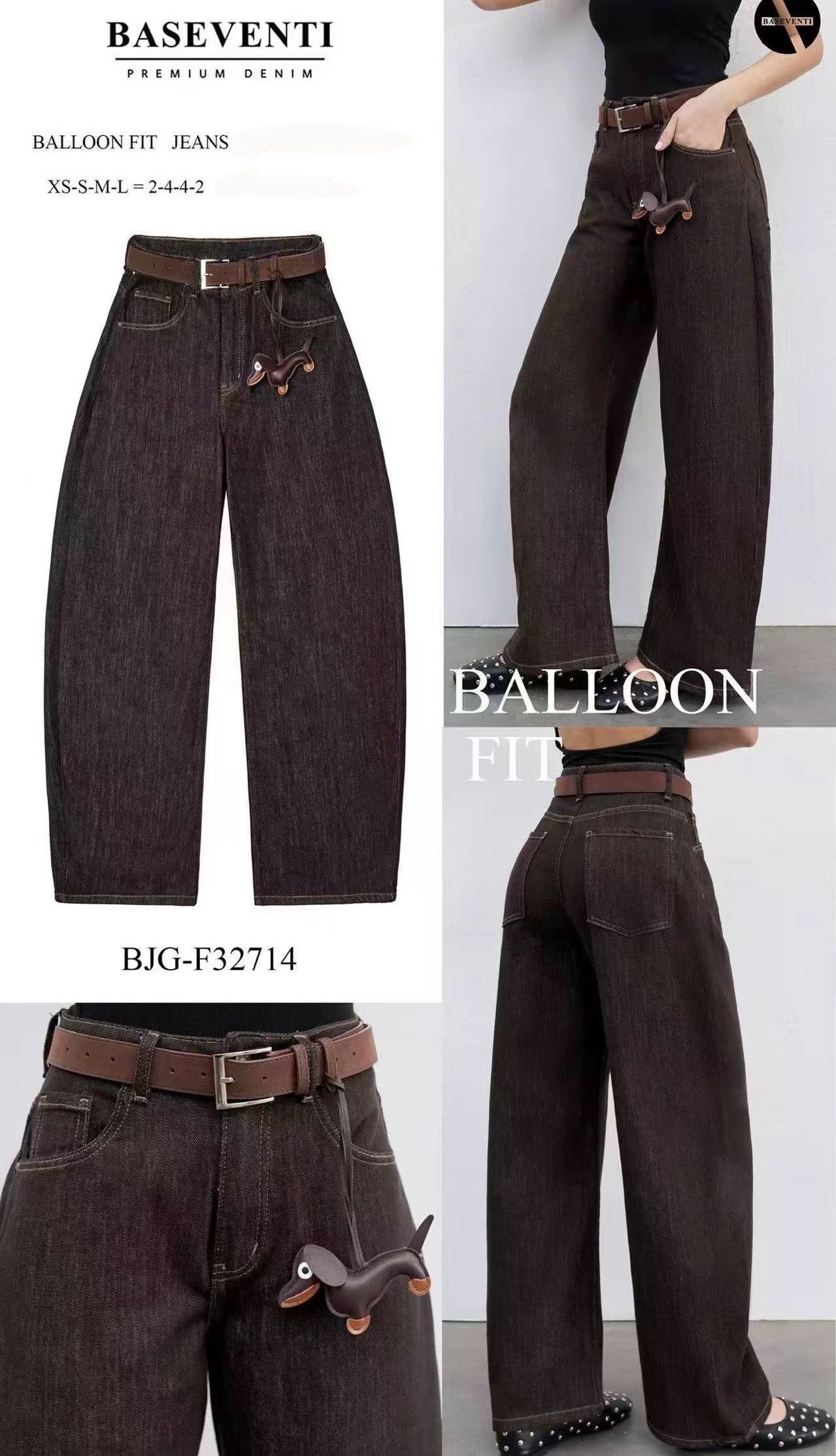 High-Waist Balloon Fit Jeans