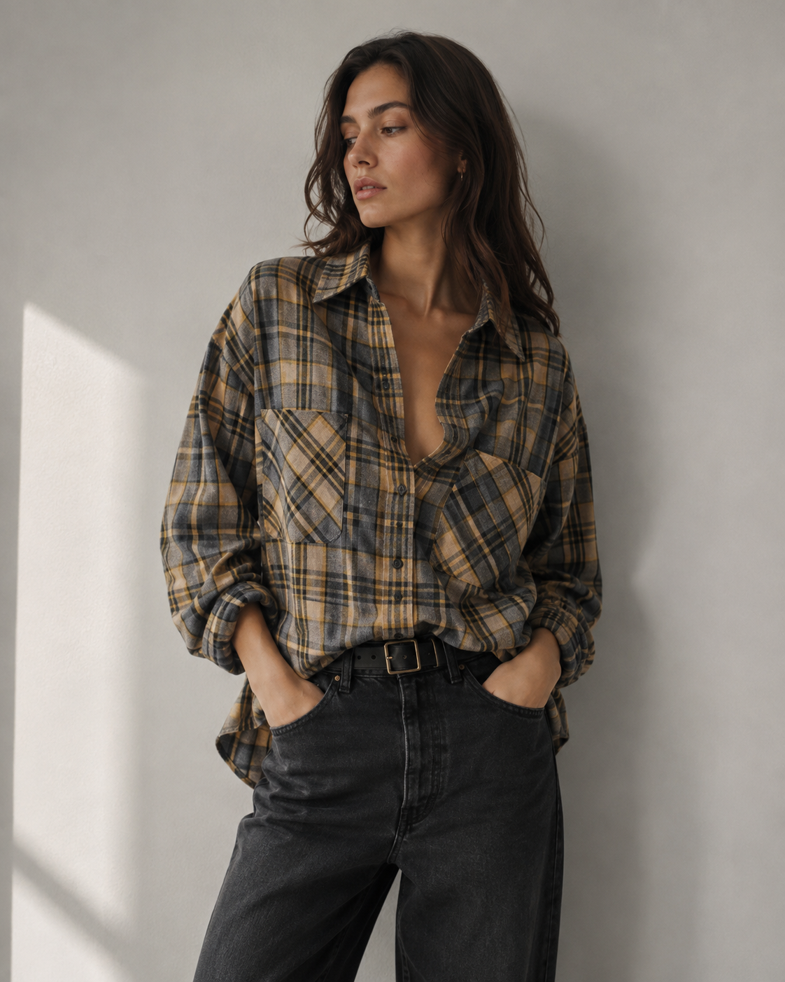 Oversized Shirt with Collar