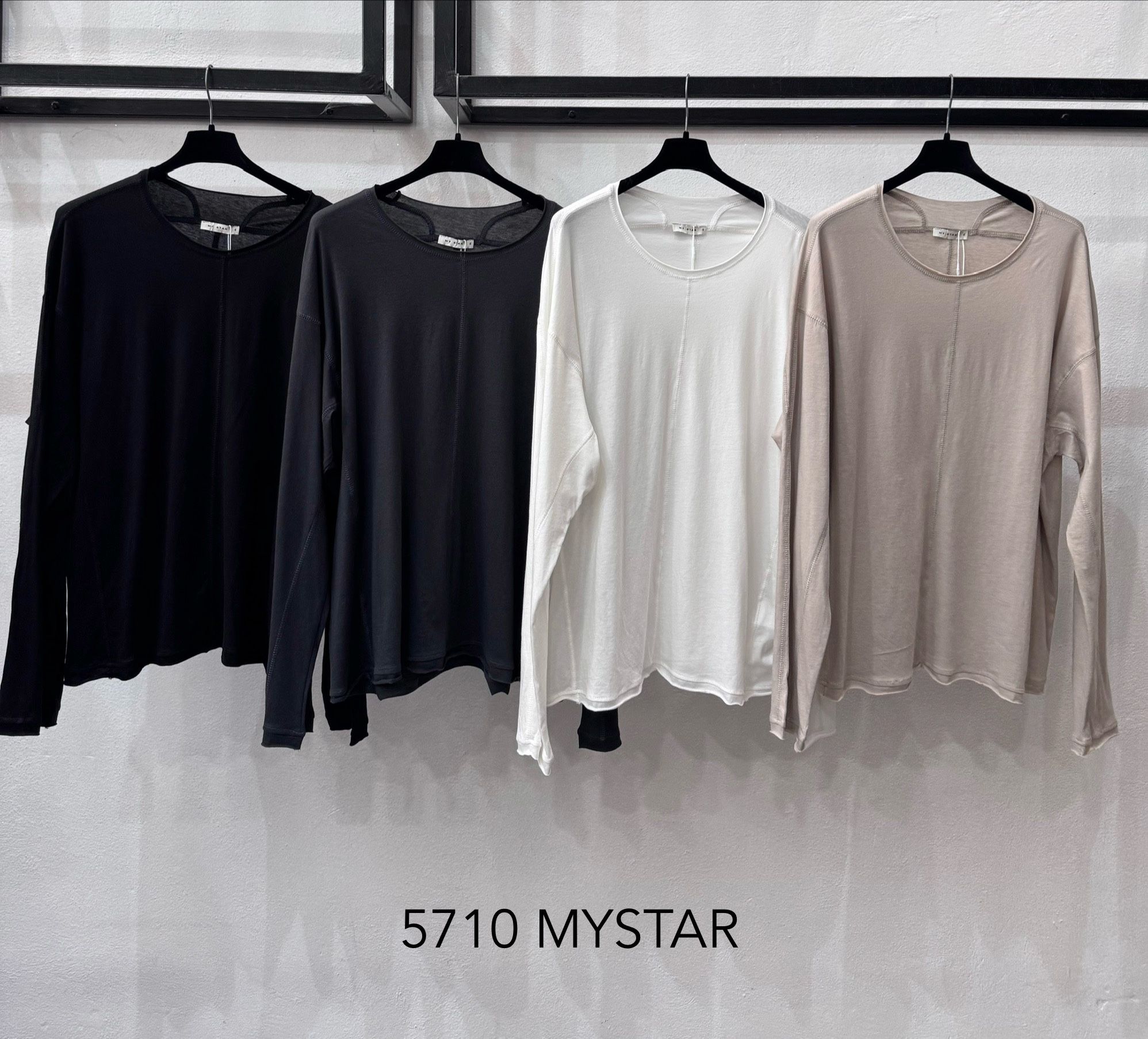 Long Round-Neck Top
