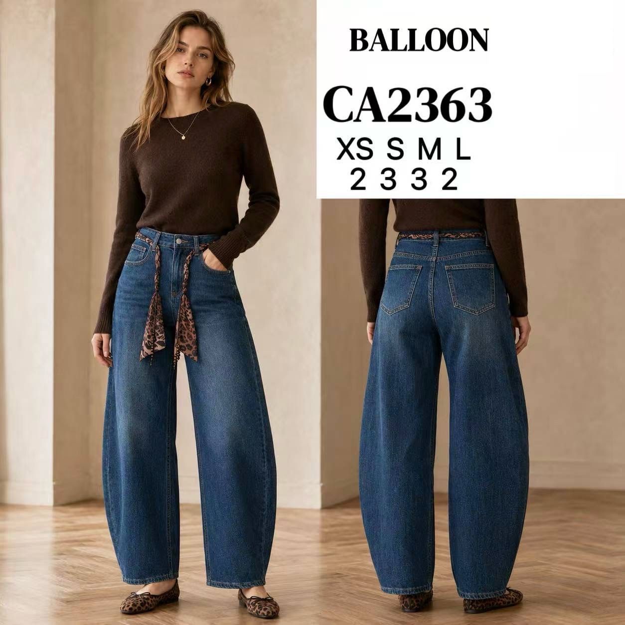 Balloon Trousers with Tie