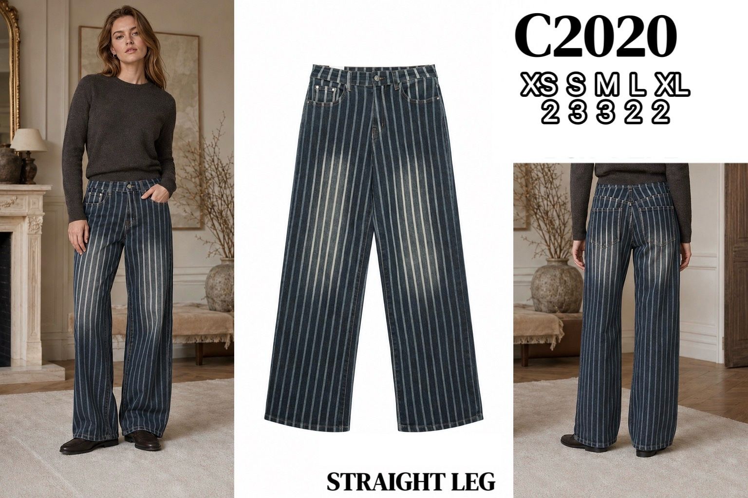 Straight-Leg Jeans with Pockets