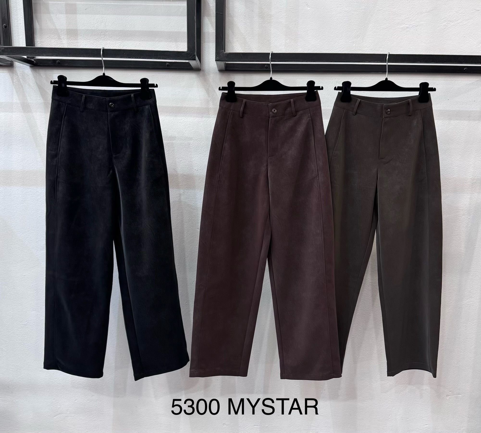 High‑Rise Straight Trousers