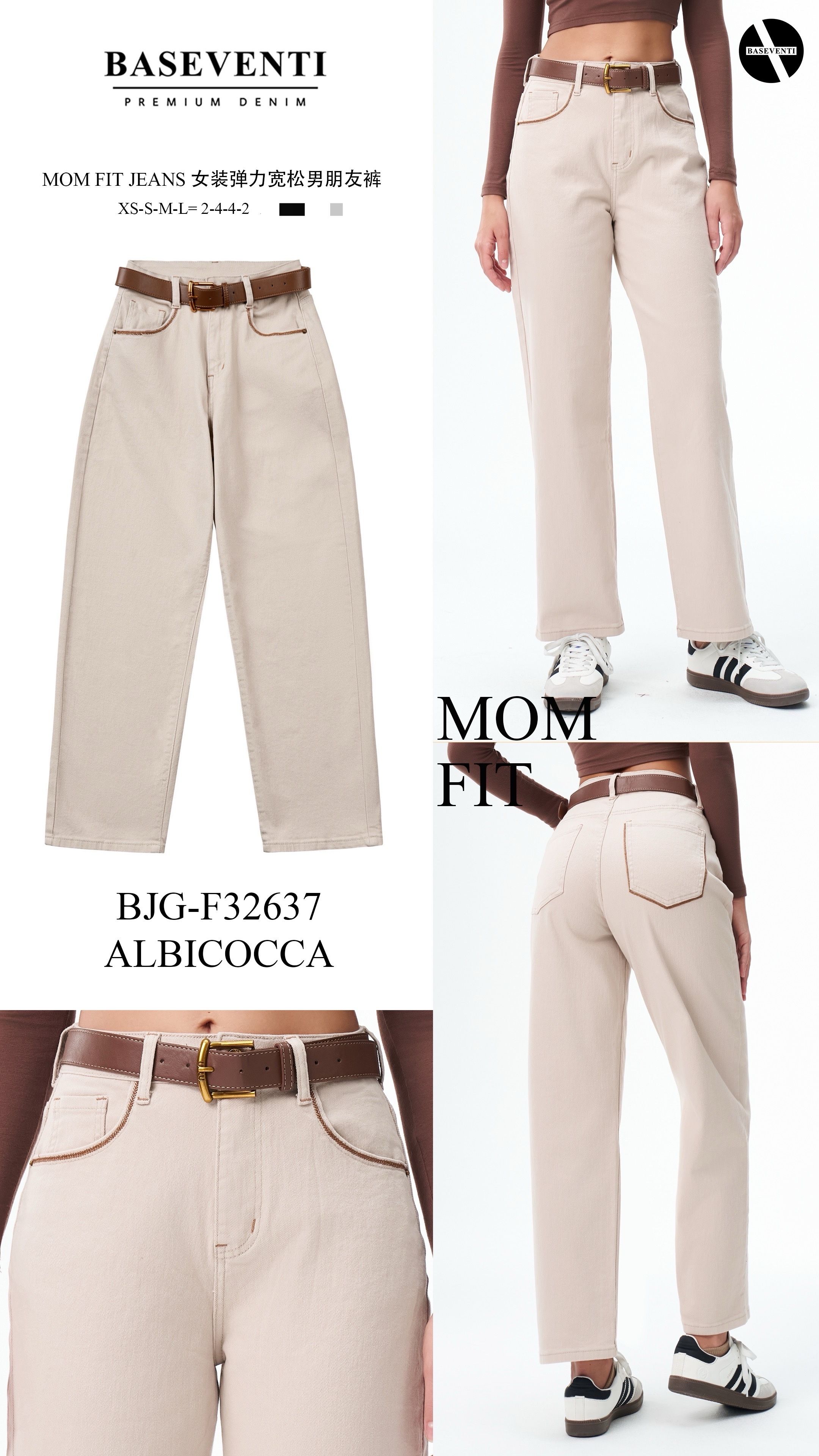 Ankle-Length Mom Fit Trousers