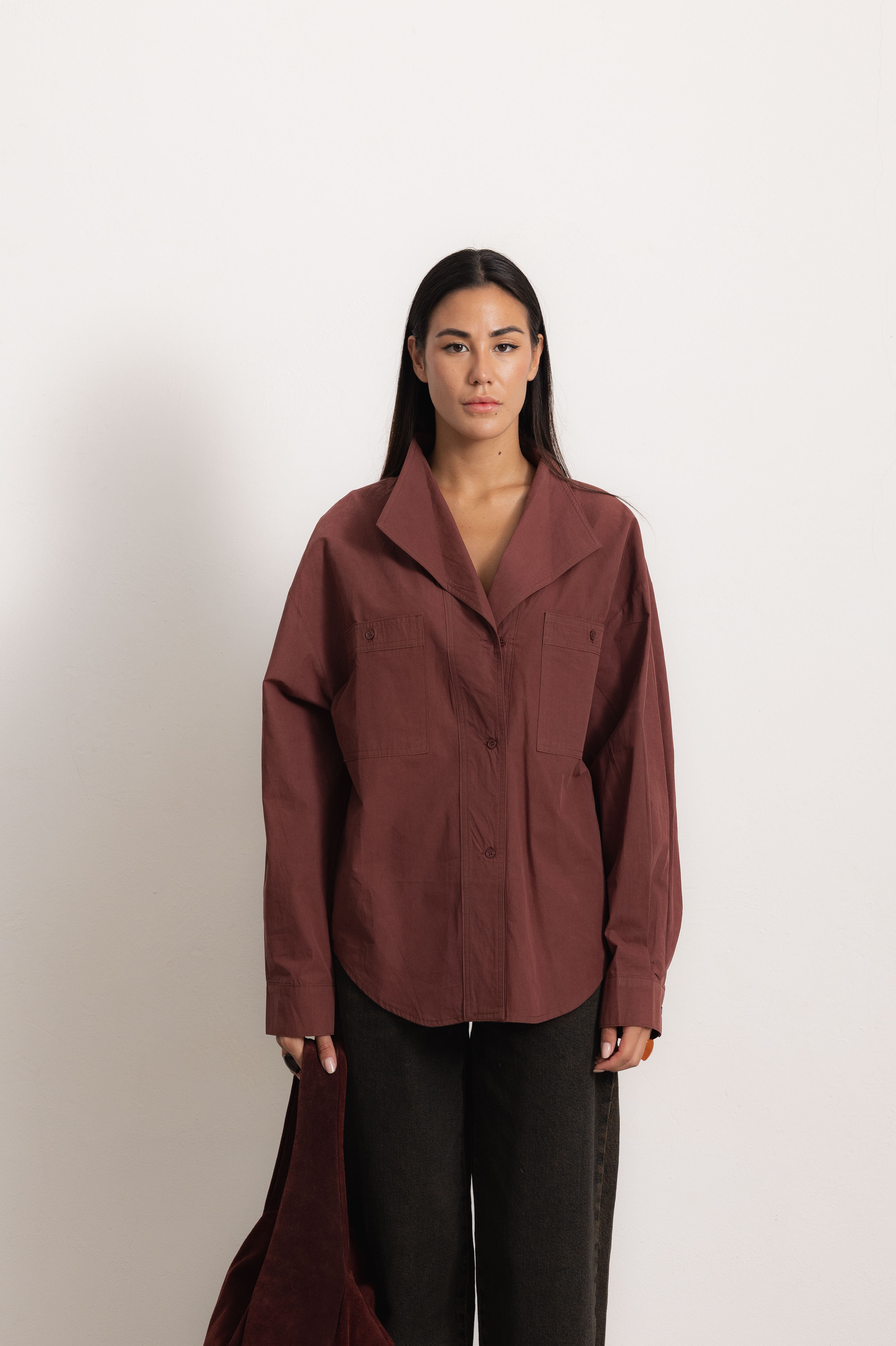 Oversize Shirt with Collar