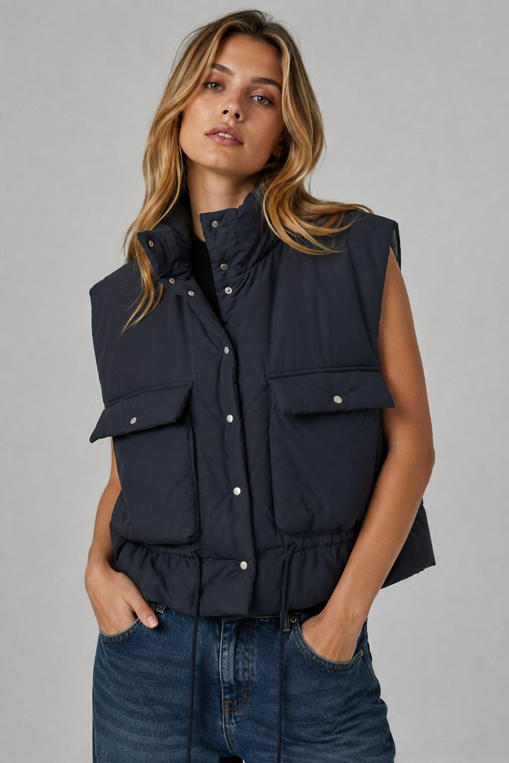 Oversized Collar Vest