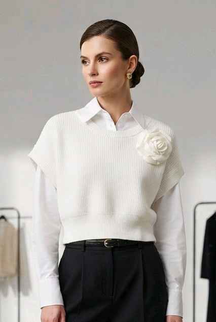 Cropped Bow Sweater