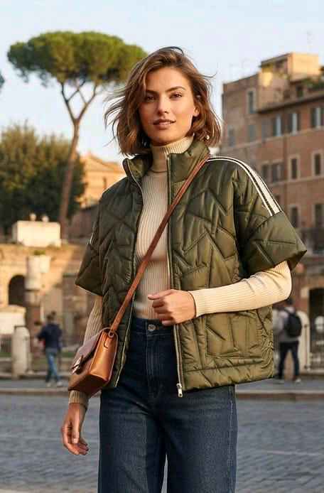 Short-Sleeve Puffer Jacket