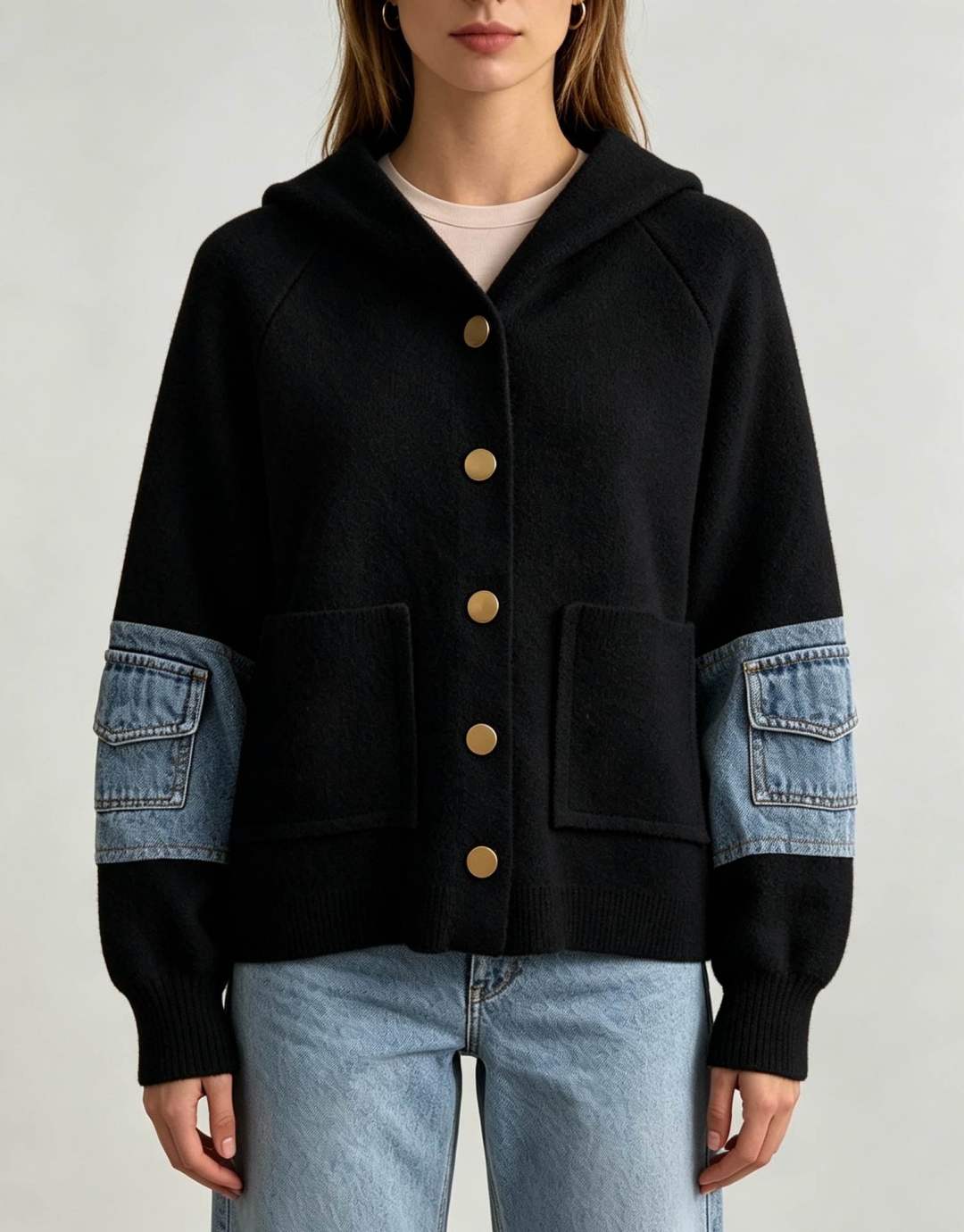 Relaxed Hooded Cardigan