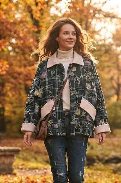 Straight Plaid Jacket