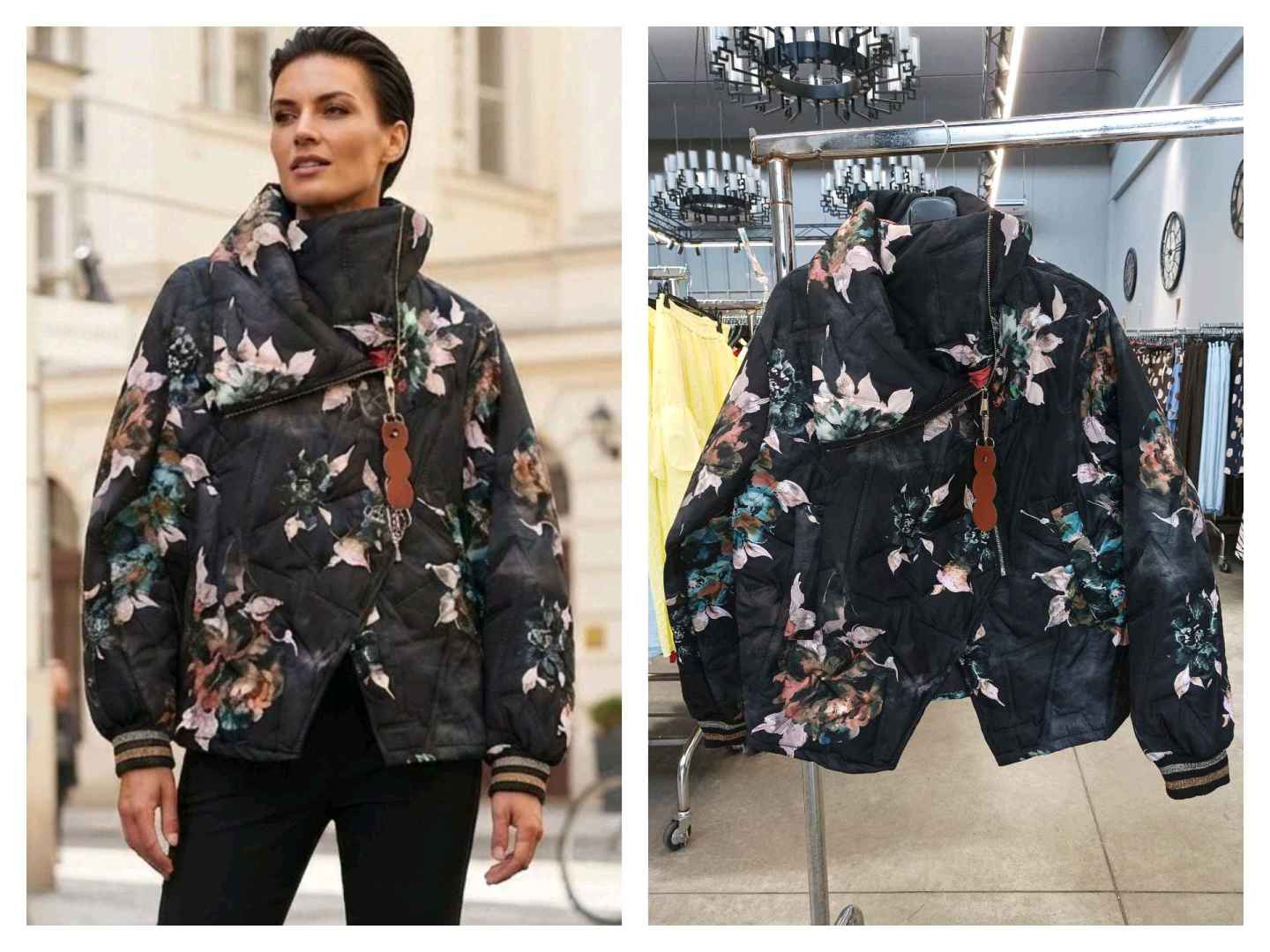 Quilted Jacket with Funnel Neck