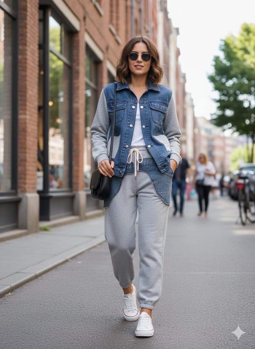 Classic Denim Jacket with Shirt Collar