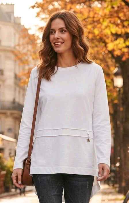 Longsleeve Top with Drawstring