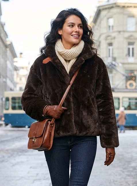 Boxy Jacket with Stand Collar