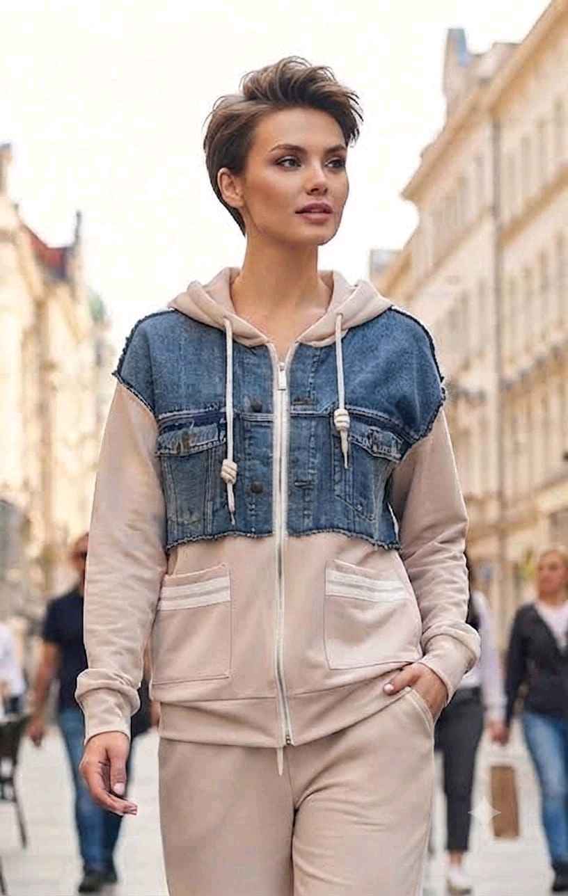 Denim Hooded Jacket