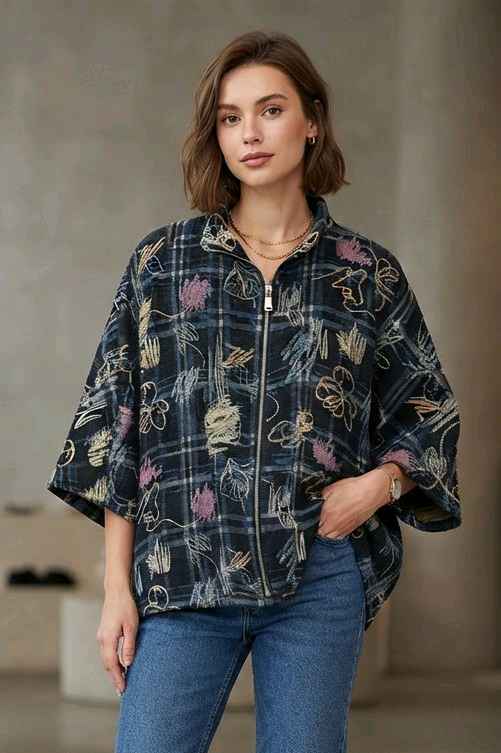 Oversized Paisley 3/4 Jacket