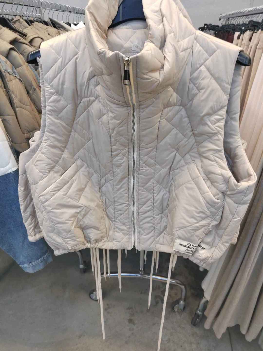 Quilted Vest with Stand Collar