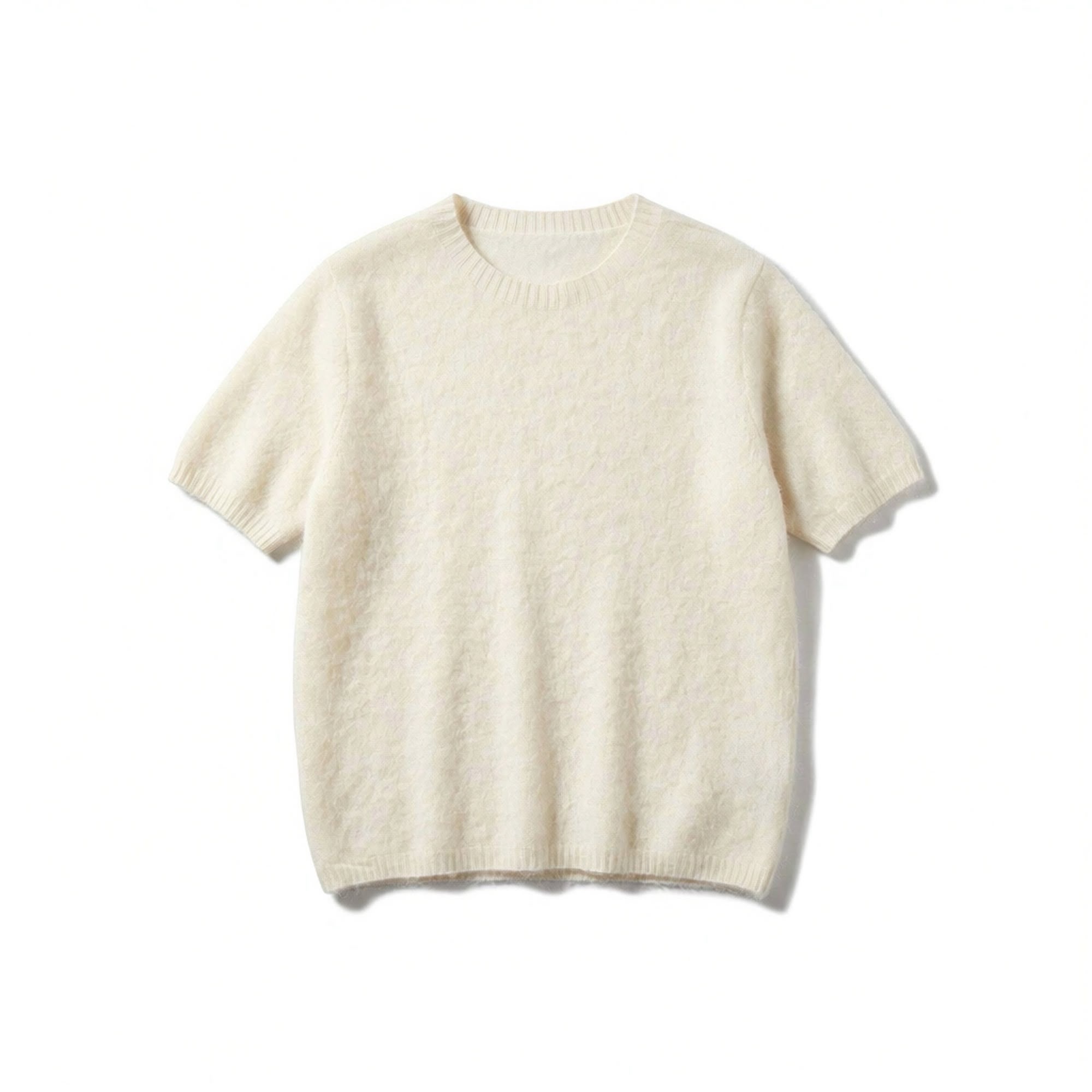 Cropped Crew-Neck Sweater