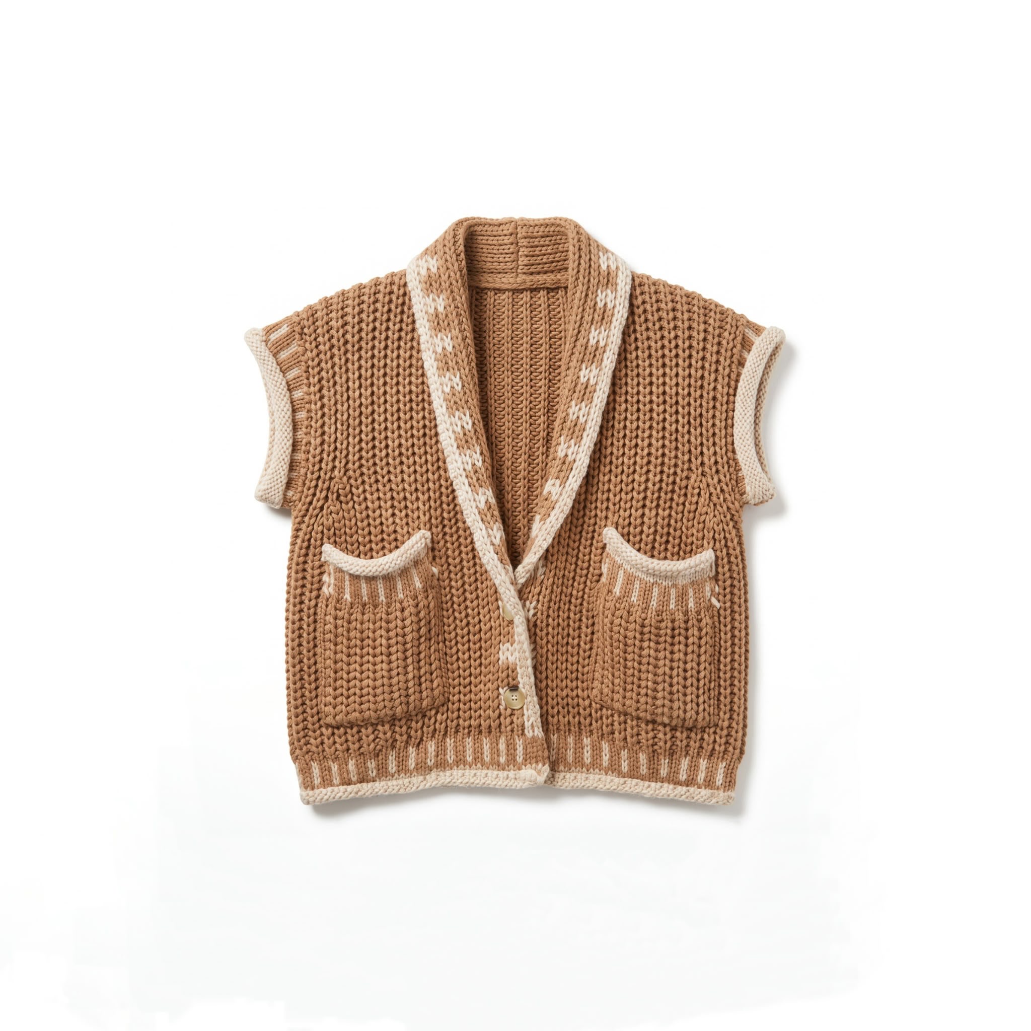 Straight Vest with Collar