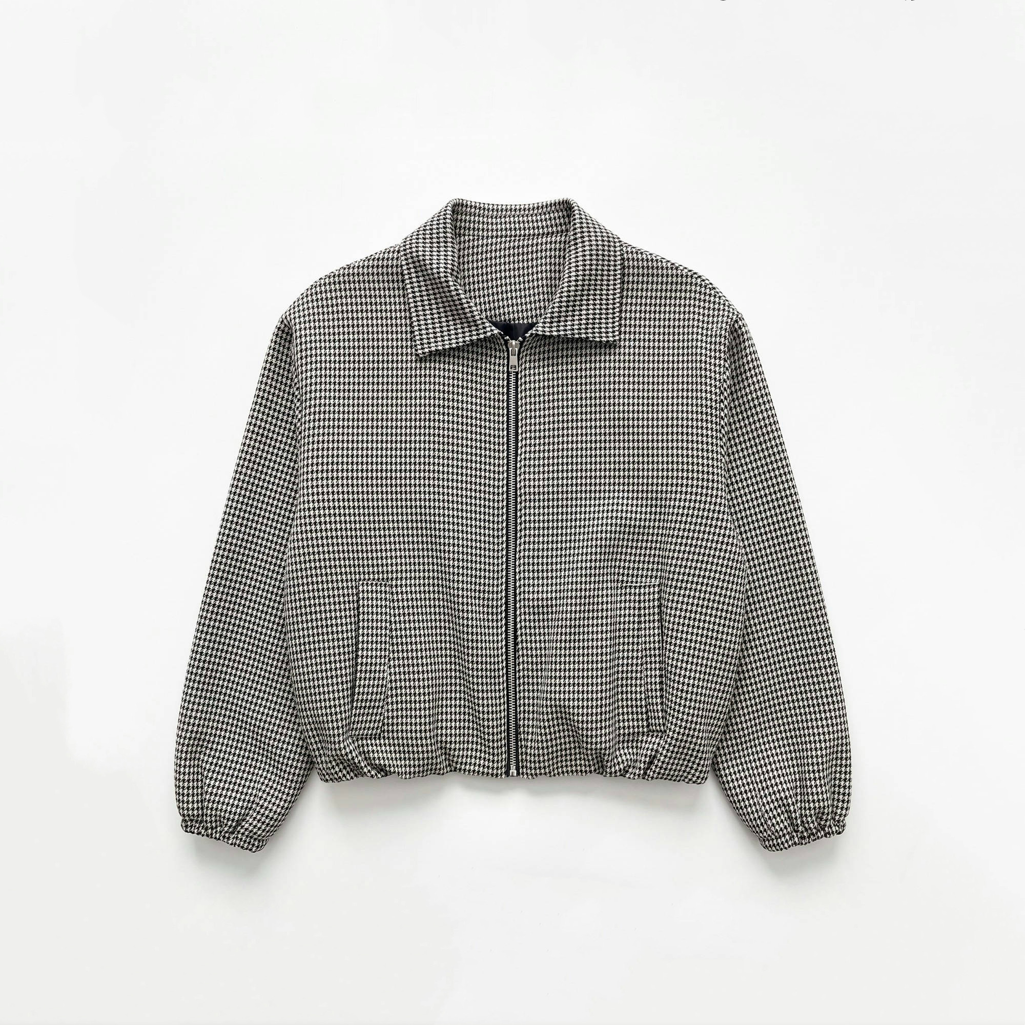 Bomber Jacket with Shirt Collar