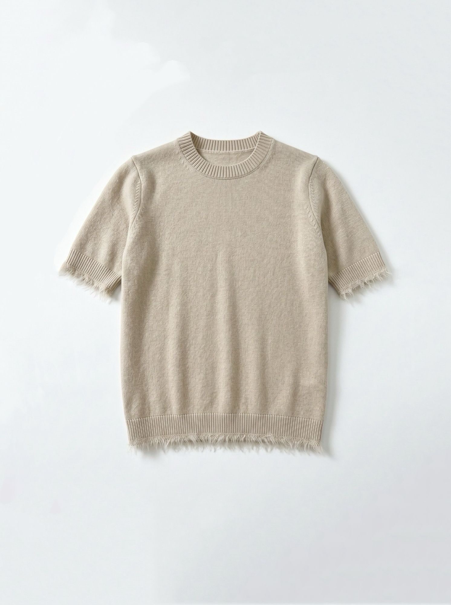 Cropped Fringed Sweater