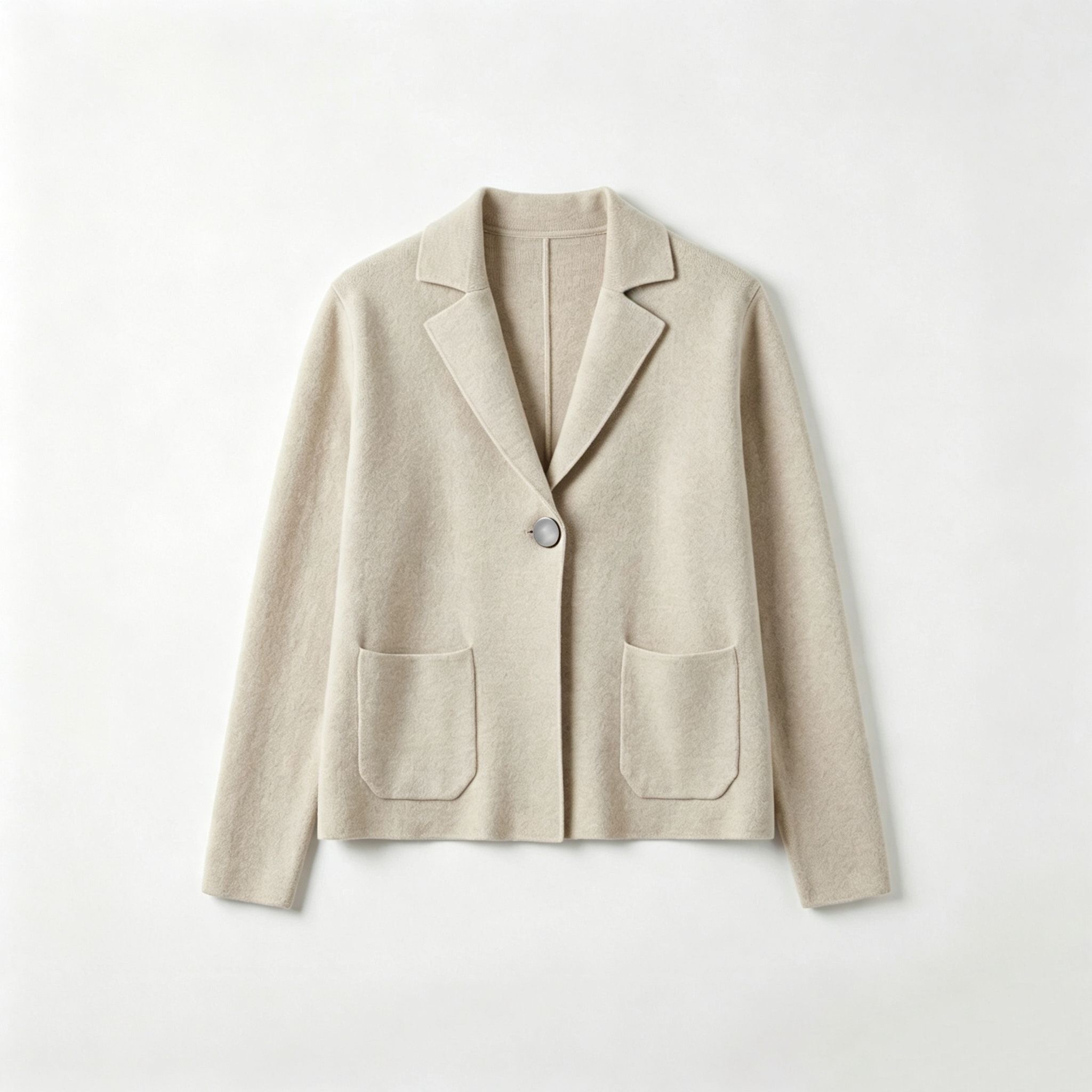 Tailored Collar Knit Cardigan